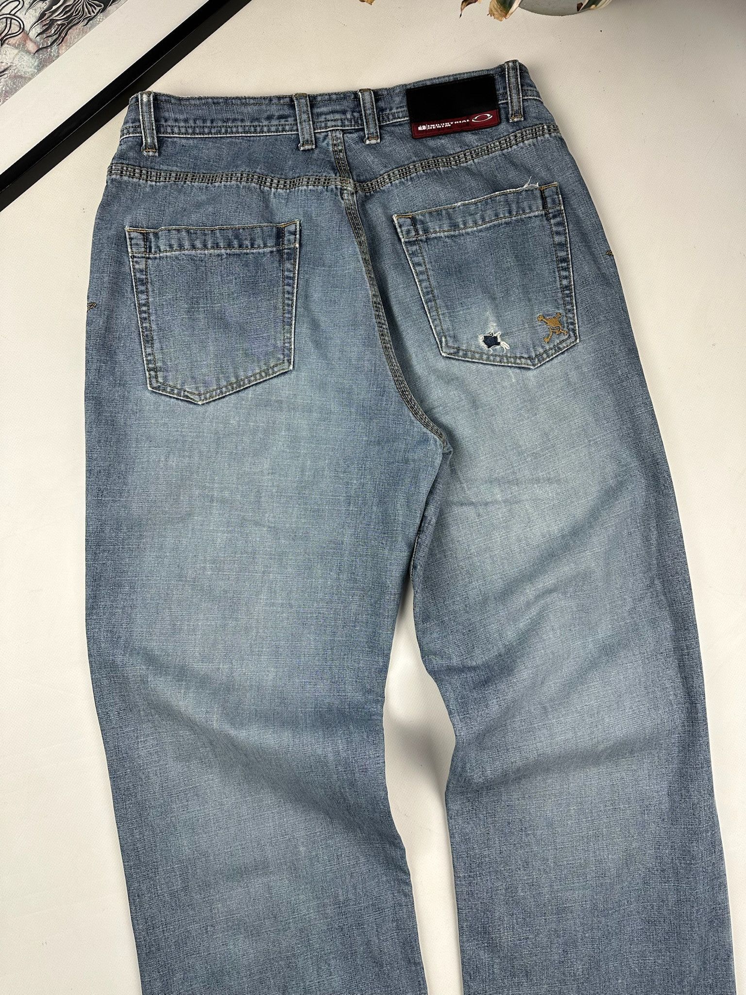 Oakley Vintage Oakley jeans industrial denim distressed Size US 31 - 10 Thumbnail