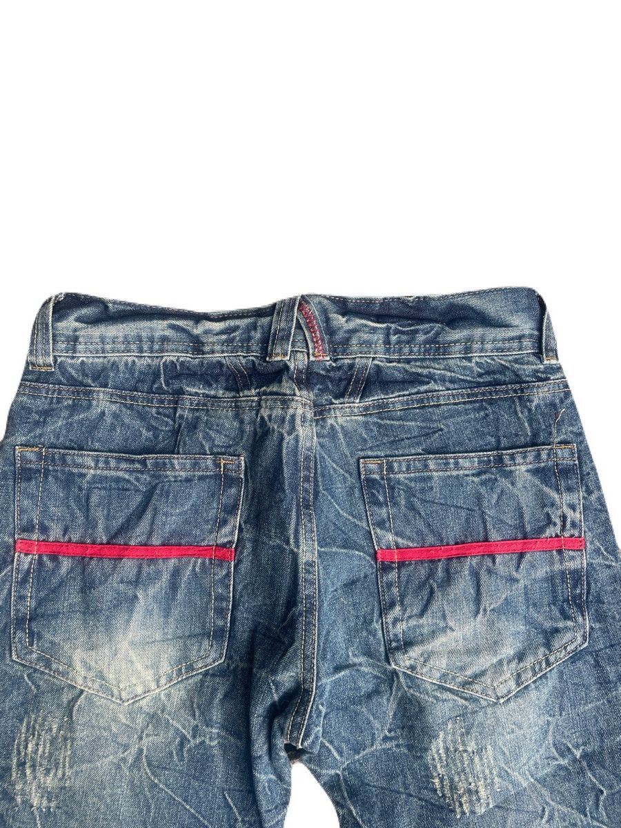 If Six Was Nine 2000s Japanese archive Distressed Mud-Wash Jeans Vkei Y2K Size US 31 - 7 Thumbnail