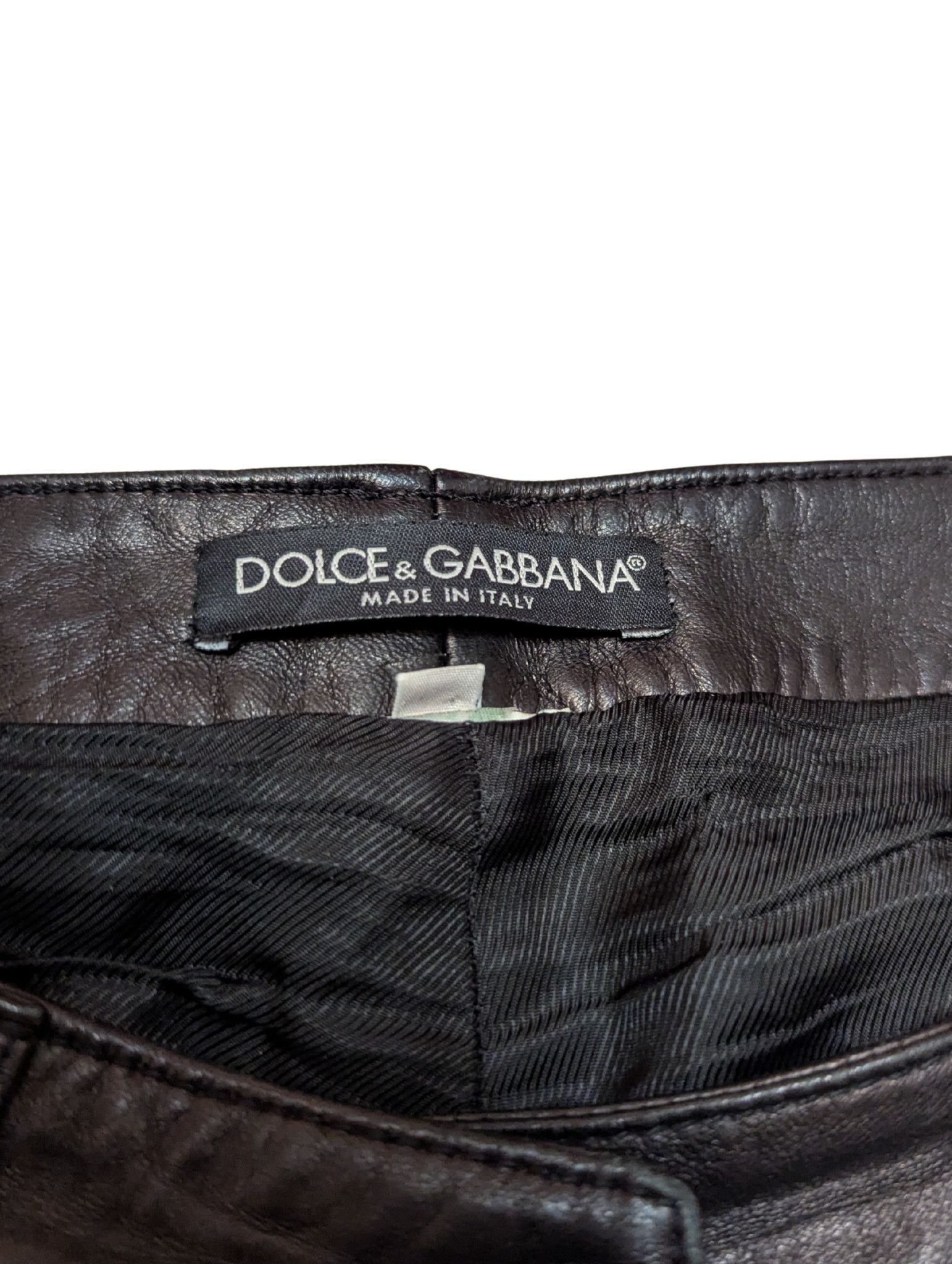Dolce & Gabbana Vintage Dolce & Gabbana Leather Lace-Up Gothic Pants – Black Size 28" / US 6 / IT 42 - 15 Thumbnail