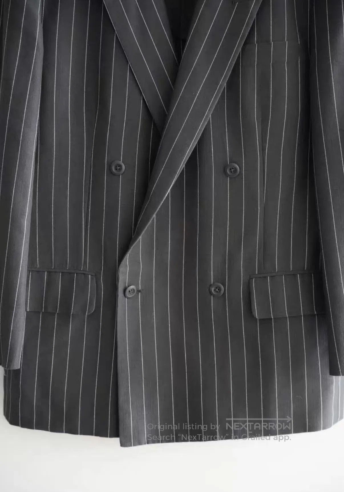 Yohji Yamamoto Black Pinstriped Double. Size US S / EU 44-46 / 1 - 4 Thumbnail