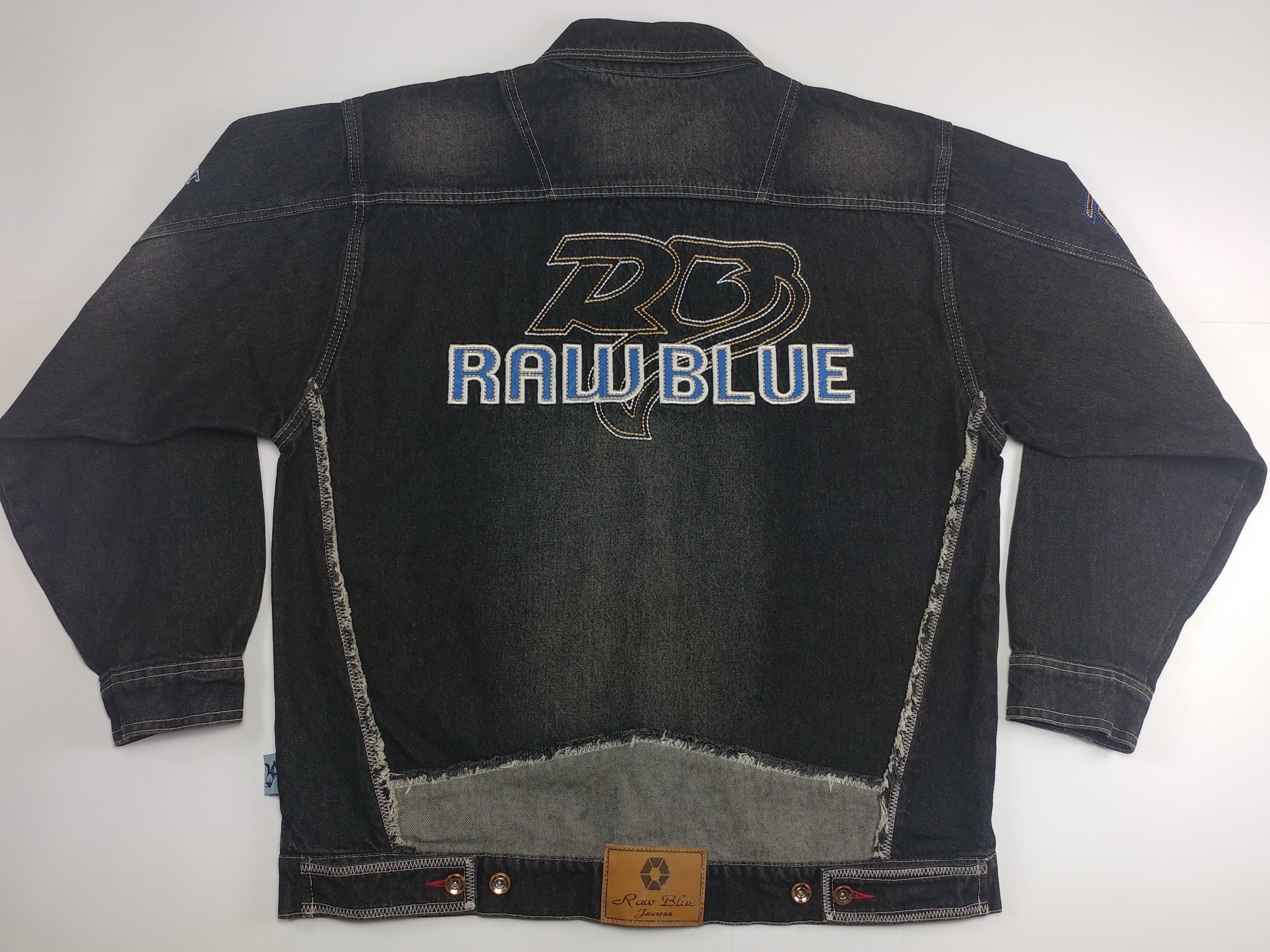 Vintage Raw Blue jacket, vintage denim jacket, 90s hip hop, 1990s XL Size US XL / EU 56 / 4 - 7 Thumbnail