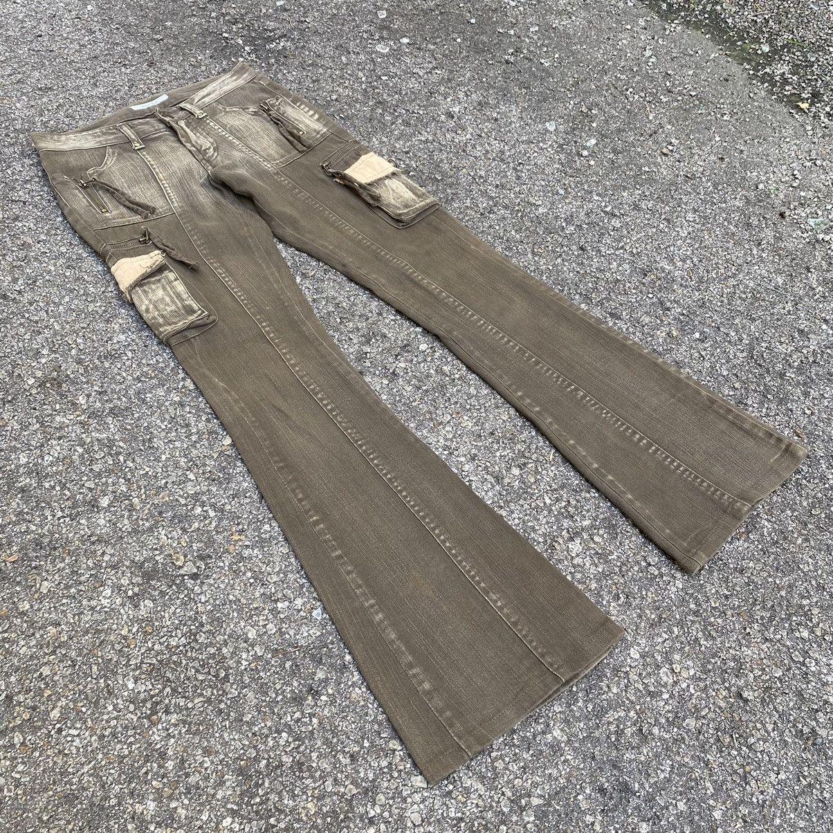 Japanese Brand Flared Cargo Pants Japanese Blancheur Boot Cut Bell Bottom Size 25" / US 0 / IT 36 - 3 Thumbnail