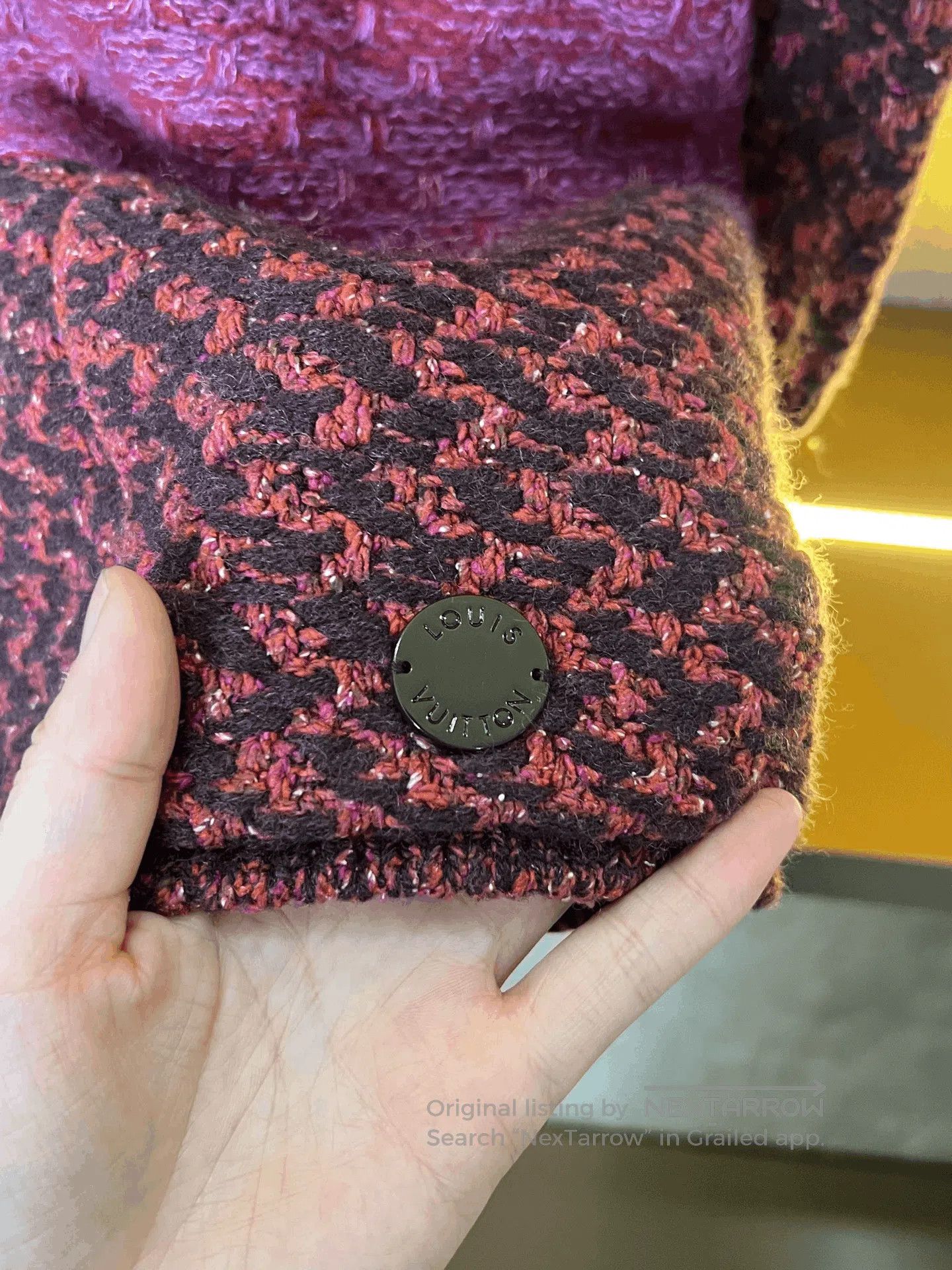 Louis Vuitton LV Color-Block Wool Blend Cardigan. Size L / US 10 / IT 46 - 3 Thumbnail