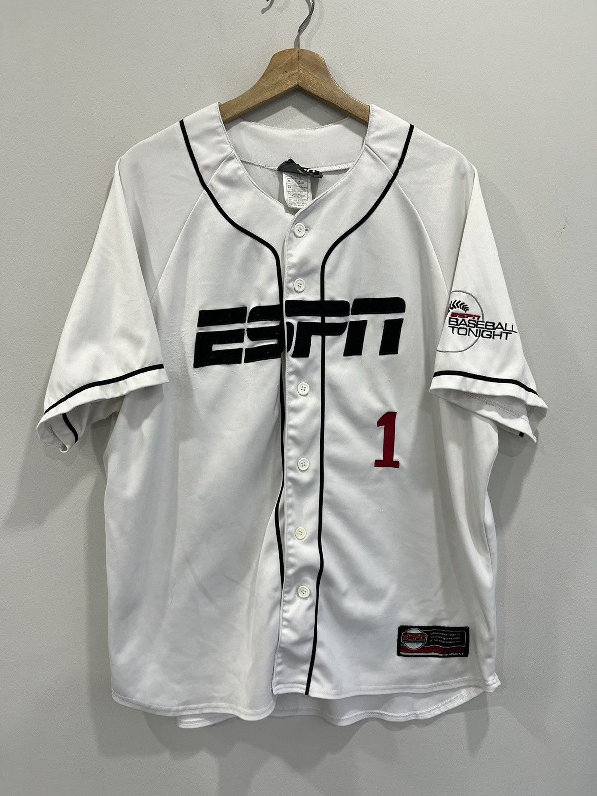 Vintage Vintage Y2K Espn Jersey spellout Size US XL / EU 56 / 4 - 1 Thumbnail