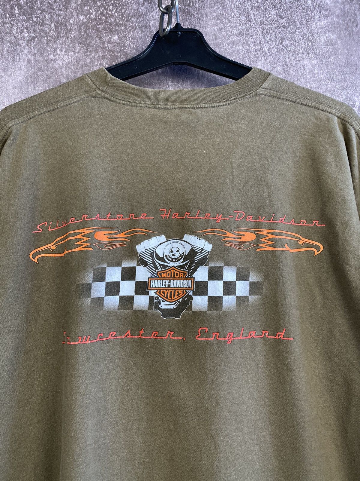 Harley Davidson × Vintage Vintage Harley Davidson Tee Shirt Y2K Chrome Flames Choppers Size US XL / EU 56 / 4 - 3 Thumbnail