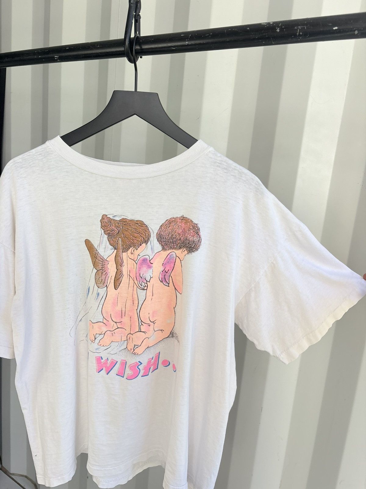 Vintage Thrashed Angels I Wish Distressed Faded Shirt Grunge Band Size US XL / EU 56 / 4 - 2 Thumbnail