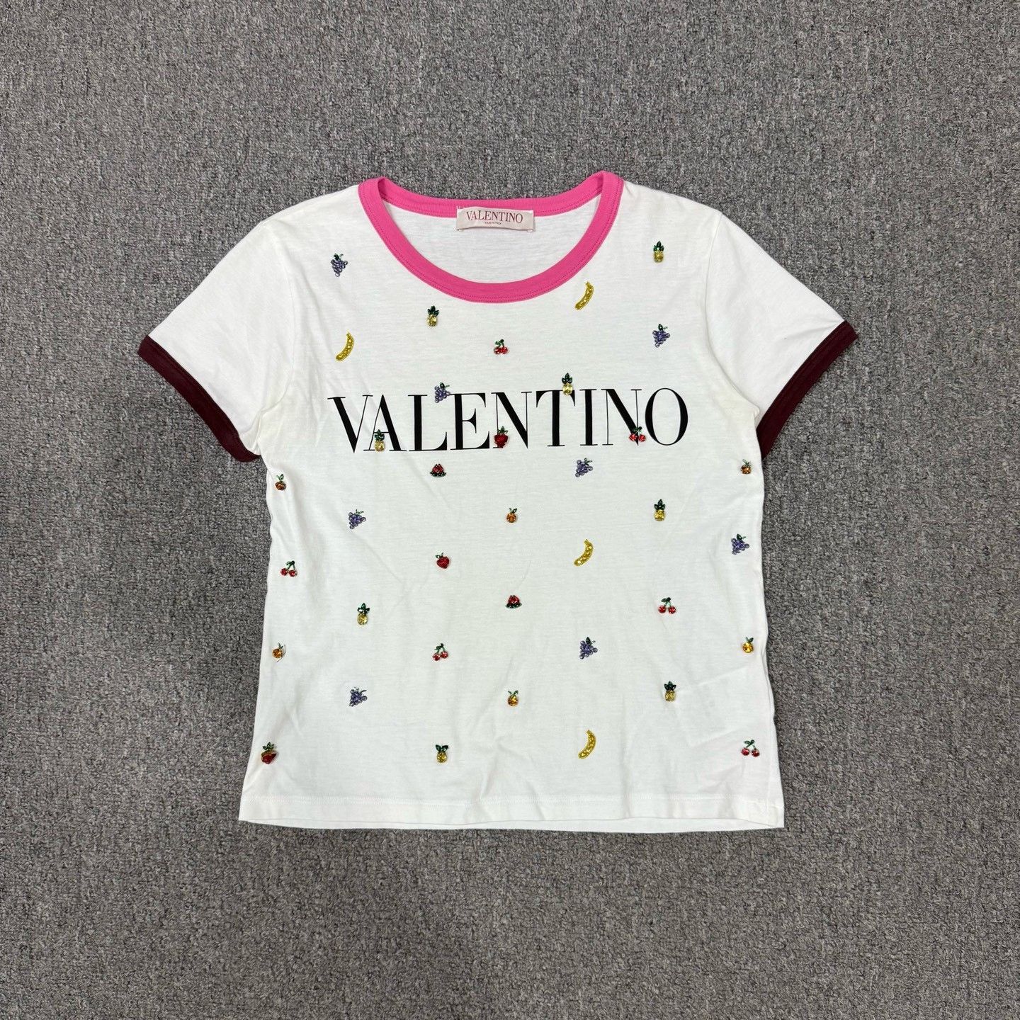 Valentino Valentino New Beaded Short-Sleeve Top Size M / US 6-8 / IT 42-44 - 1 Thumbnail