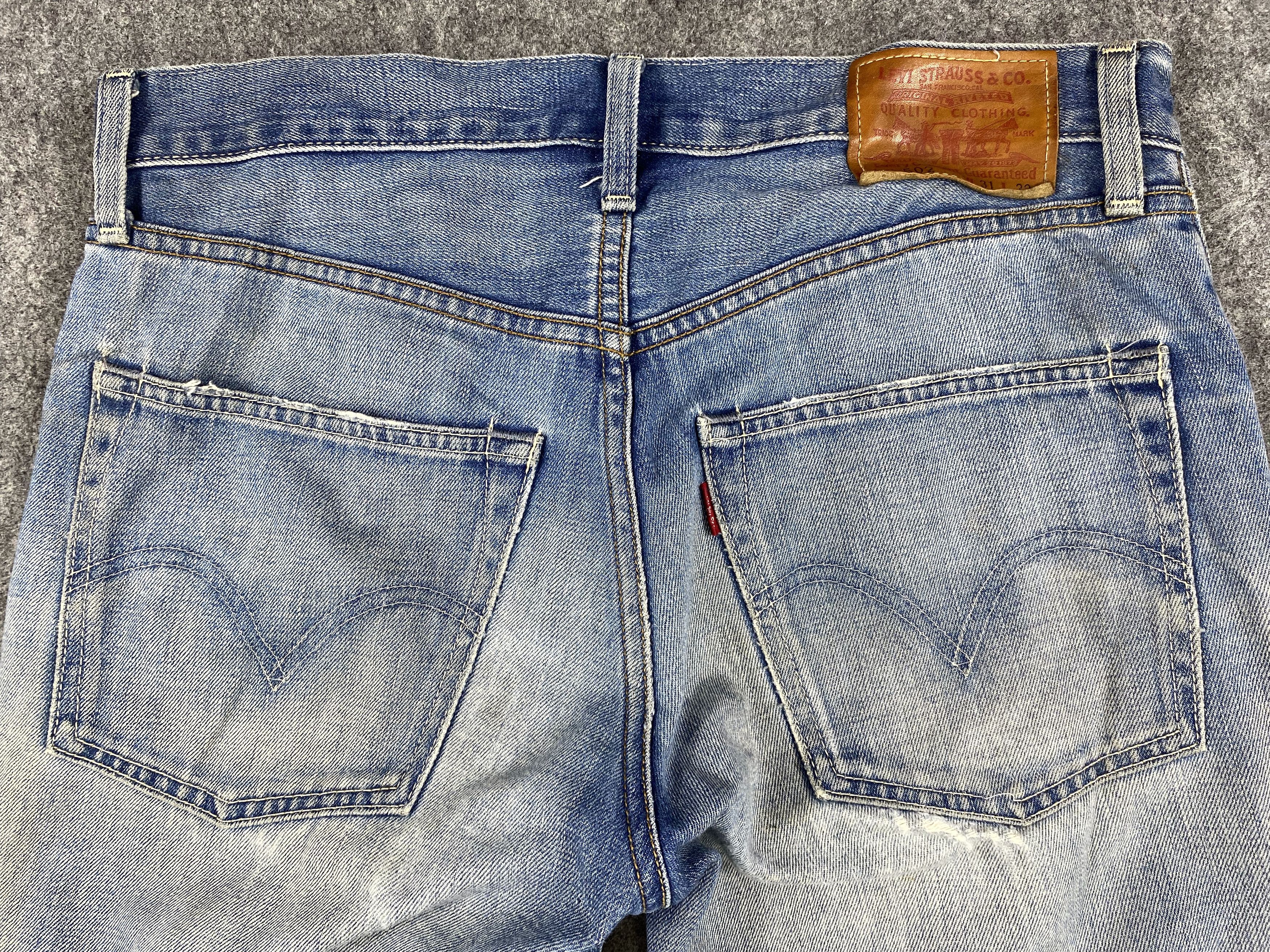 Levi's Blue Distressed Vintage Levi's 502 33x29 Denim -JN1207 Size US 33 - 4 Thumbnail