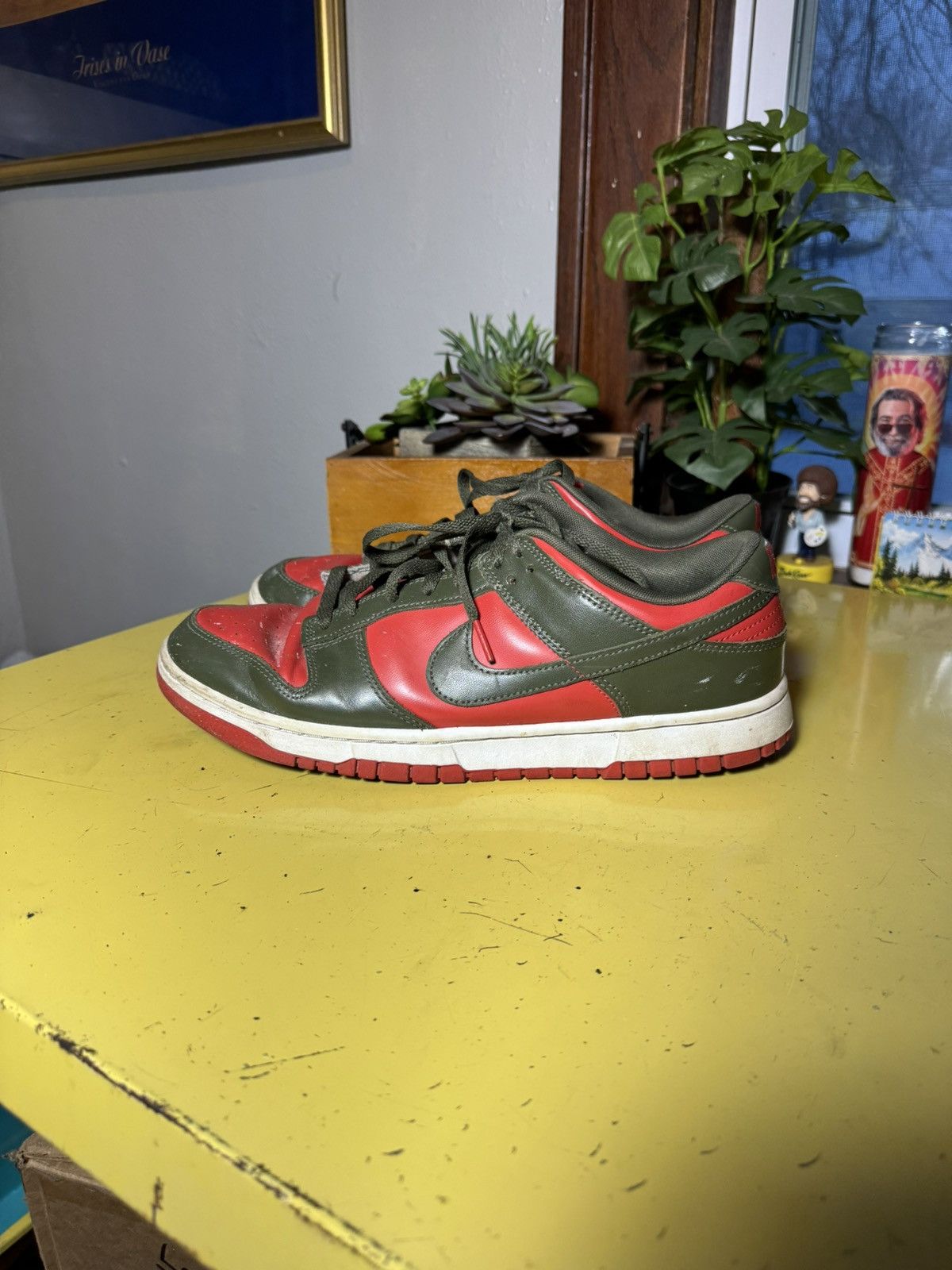Nike Nike Dunk Low Cargo Khaki Mystic Red Men's Size 11 Size US 11 / EU 44 - 2 Thumbnail