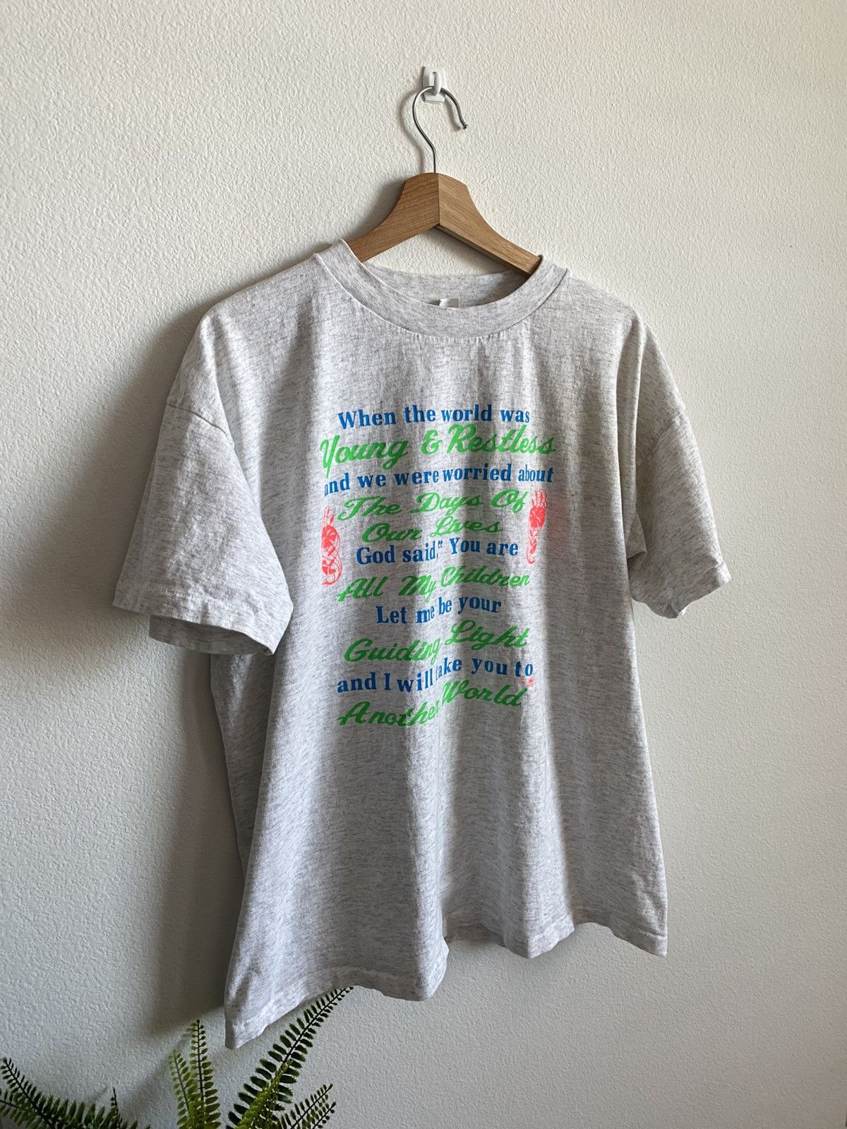 Vintage Vintage 90s Jesus TV Show Religious Single Stitch Tee Size US XL / EU 56 / 4 - 2 Thumbnail