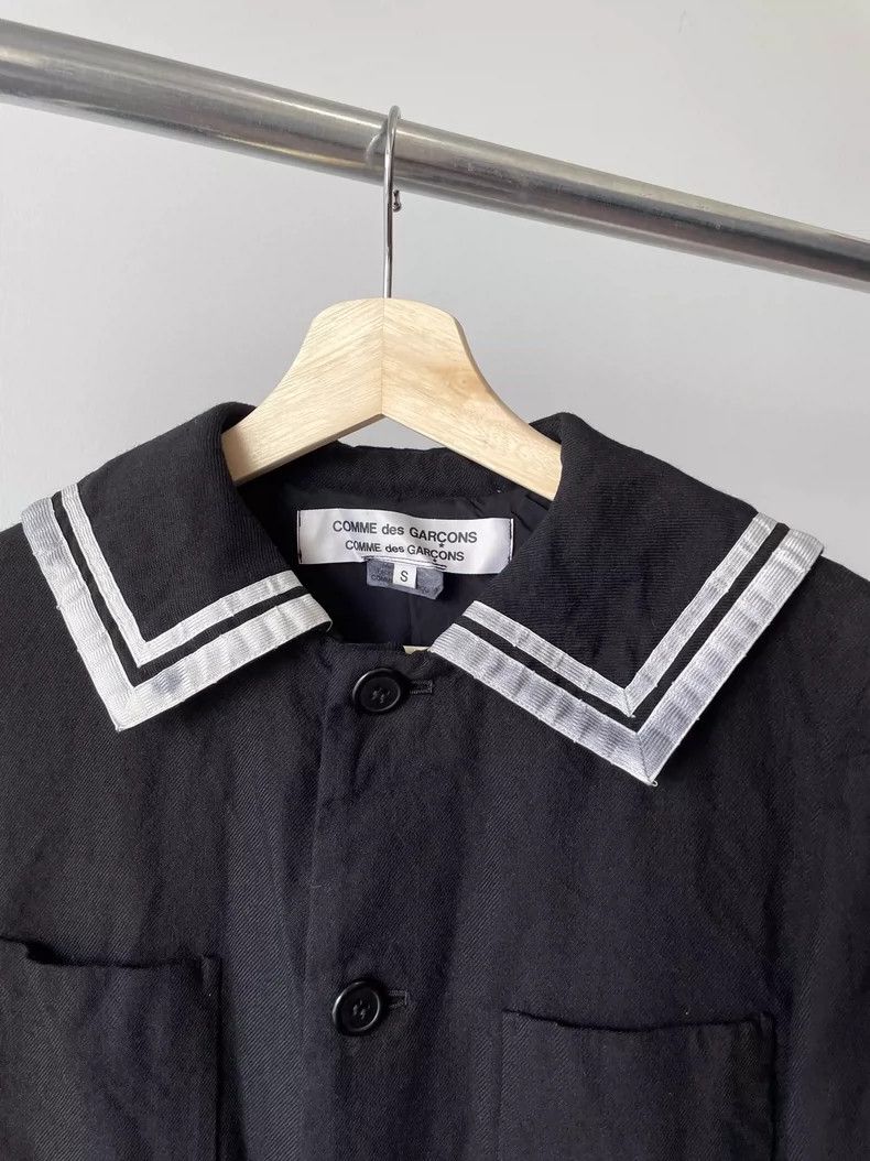 Comme des Garcons Comme Des Garcons Navy Neck Jacket Size S / US 4 / IT 40 - 3 Thumbnail