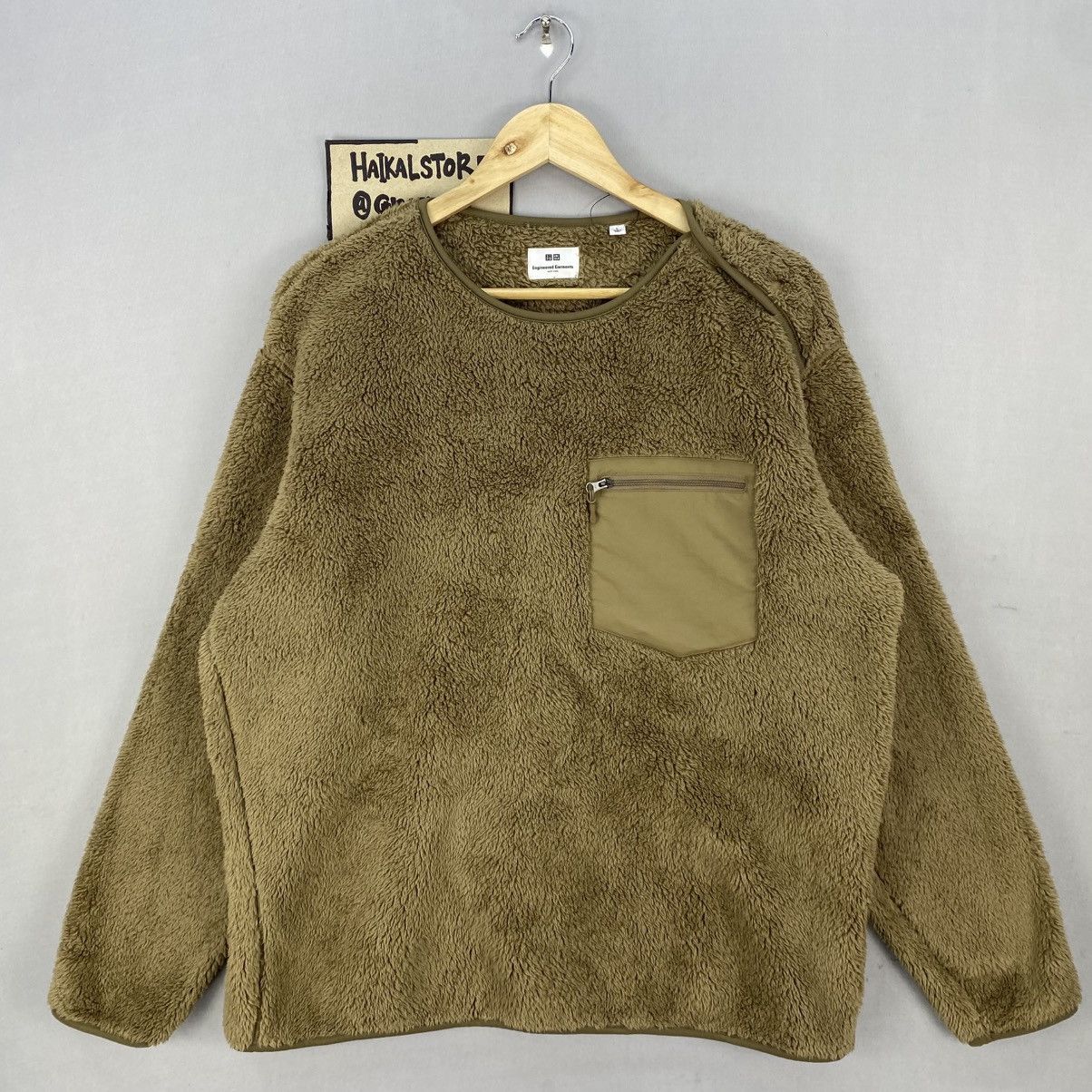 Japanese Brand ⁠Uniqlo Brown Fleece Crewneck Utility Pocket Size US L / EU 52-54 / 3 - 1 Thumbnail