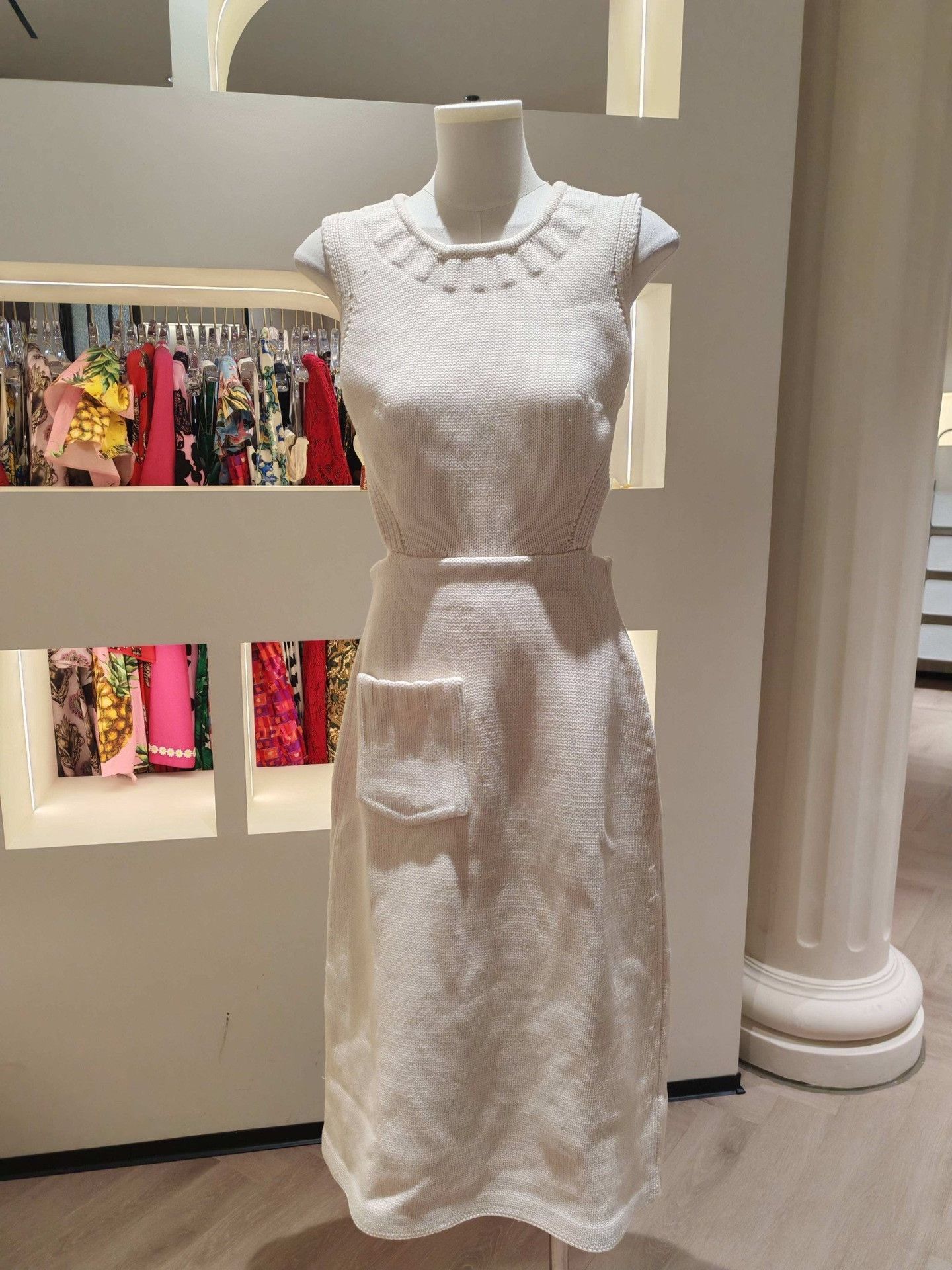 Fendi FENDI Beige Knit Sleeveless Dress Size M / US 6-8 / IT 42-44 - 1 Thumbnail