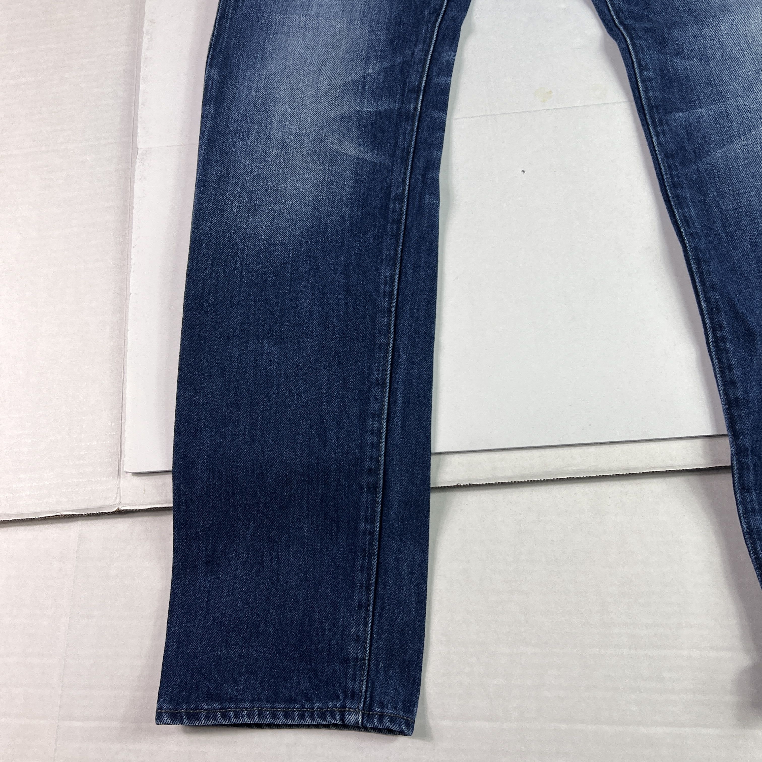 Superdry Super Dry Jean Loose Taper Biker Dark Blue Cotton Denim Size US 31 - 8 Thumbnail