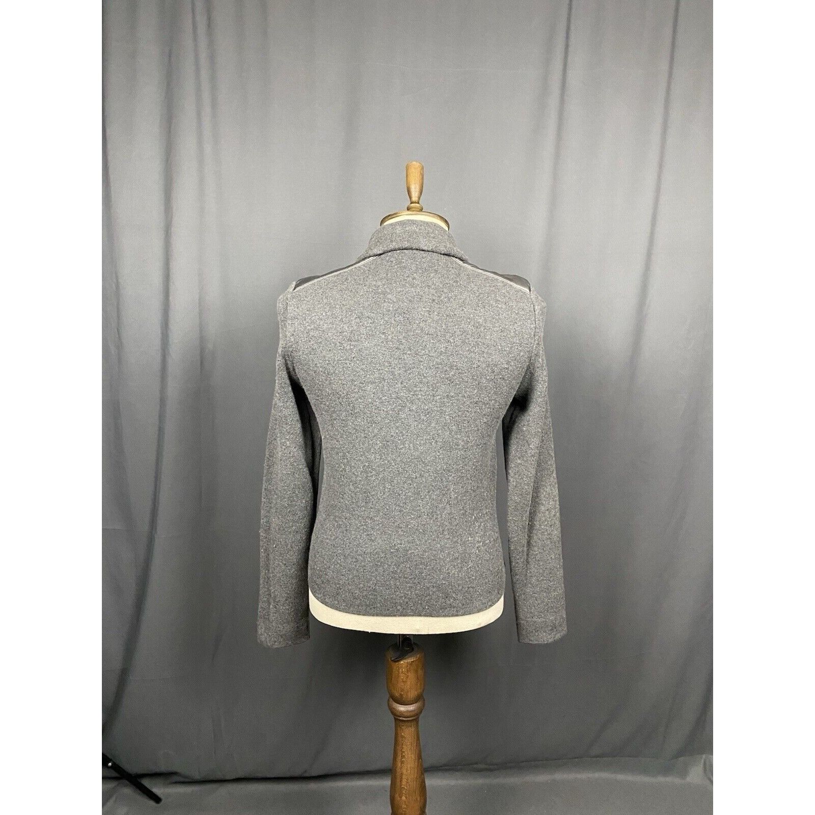 Ralph Lauren Ralph Lauren Men's Mettalic Gray Quilted Leather Wool Jacket Size US S / EU 44-46 / 1 - 7 Thumbnail