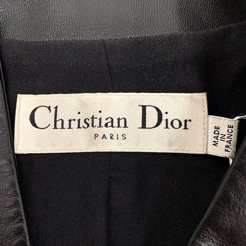 Dior Dior Black cowhide single-breasted long-sleeved belt leathe Size S / US 4 / IT 40 - 5 Thumbnail