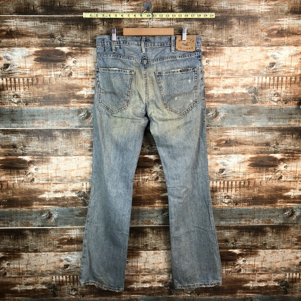 Japanese Brand Hollister Blue Distressed ripped Denim Pants #A1415 Size US 31 - 16 Thumbnail