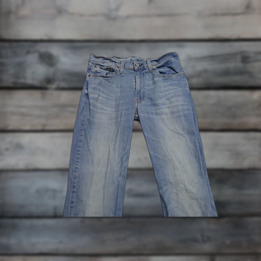 Levi's Levi's 514 Jeans Slim Straight Leg Mens 33 Blue Light Wash Denim Cotton Stretch 5-Pocket Cowboy Western Classic Brand Levi's 514 Mens Jeans Size US 33 - 1 Thumbnail