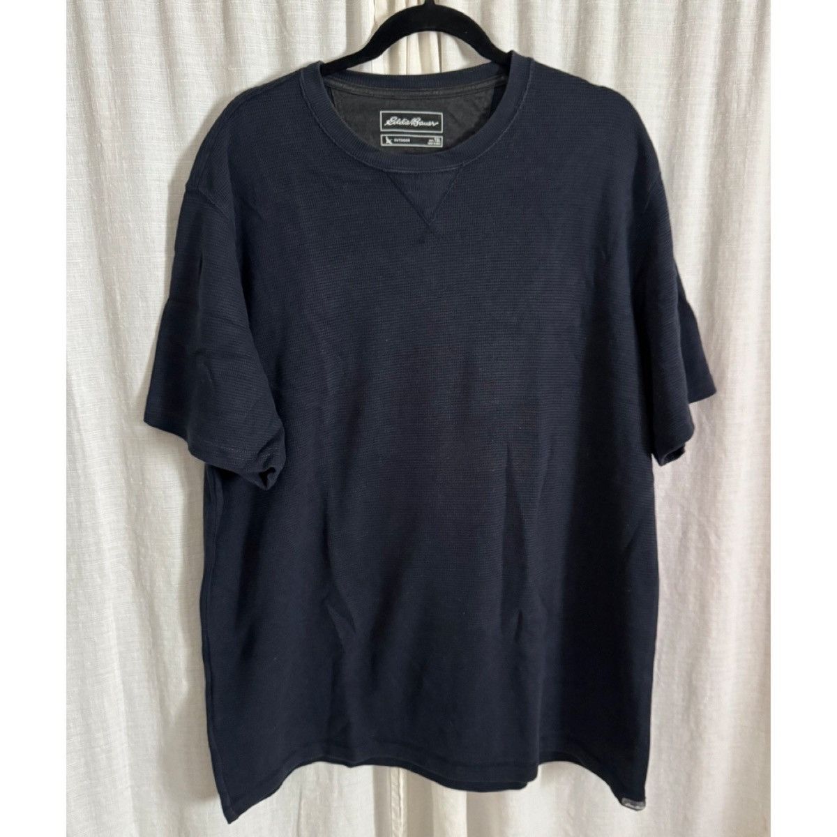 Eddie Bauer Eddie Bauer vintage Navy Short Sleeve Mens Adult TXL Size US XL / EU 56 / 4 - 1 Thumbnail