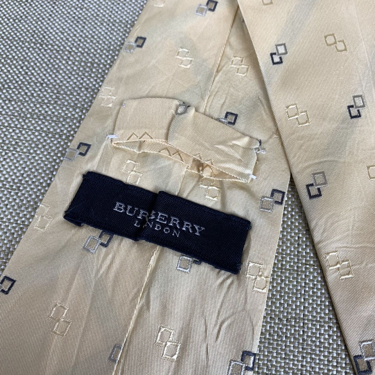 Burberry Burberry Soft Gold Silk Tie Caravatte Size ONE SIZE - 7 Thumbnail