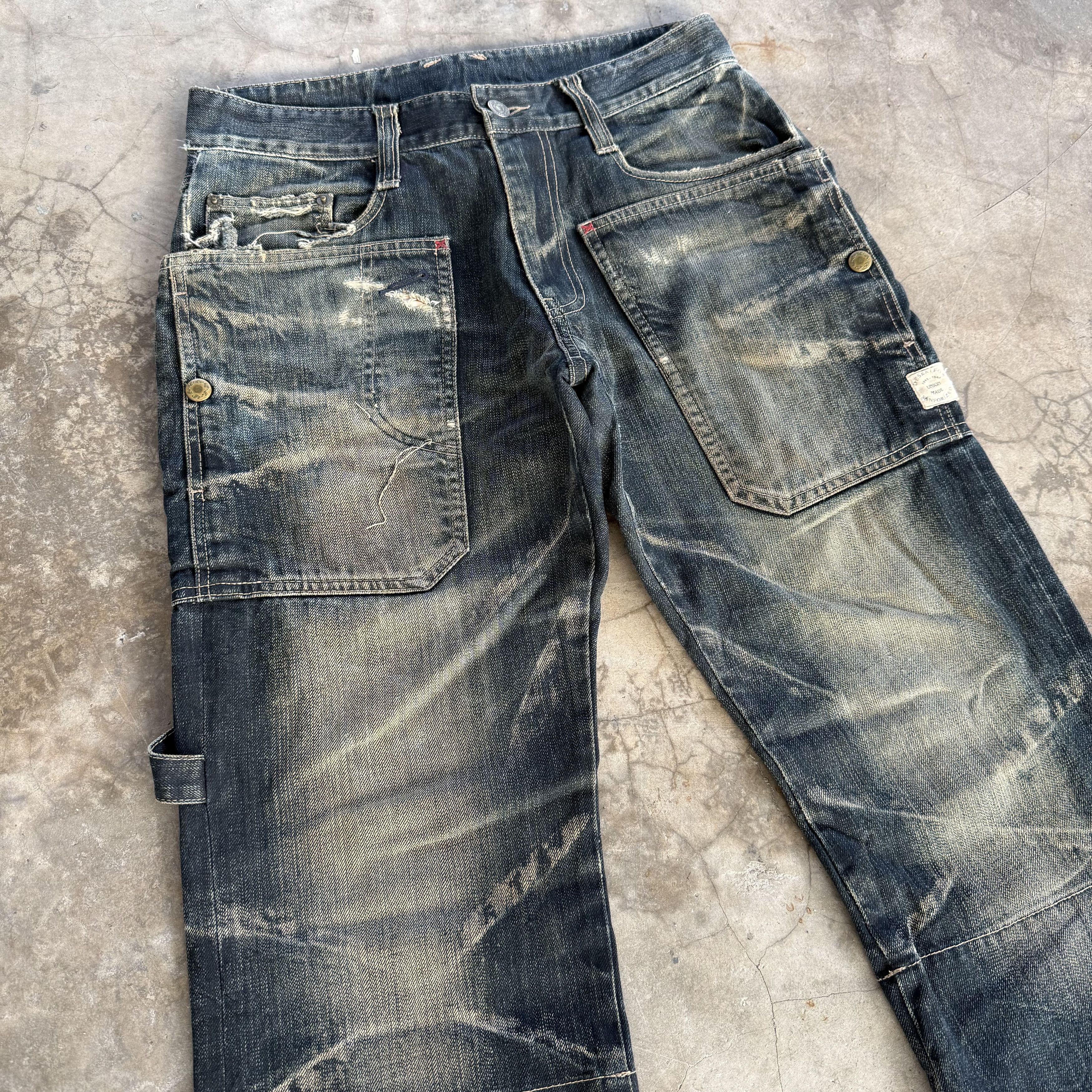PPFM Vintage PPFM Ripped Faded Black Rusty Denim Jean W31 Size US 31 - 5 Thumbnail