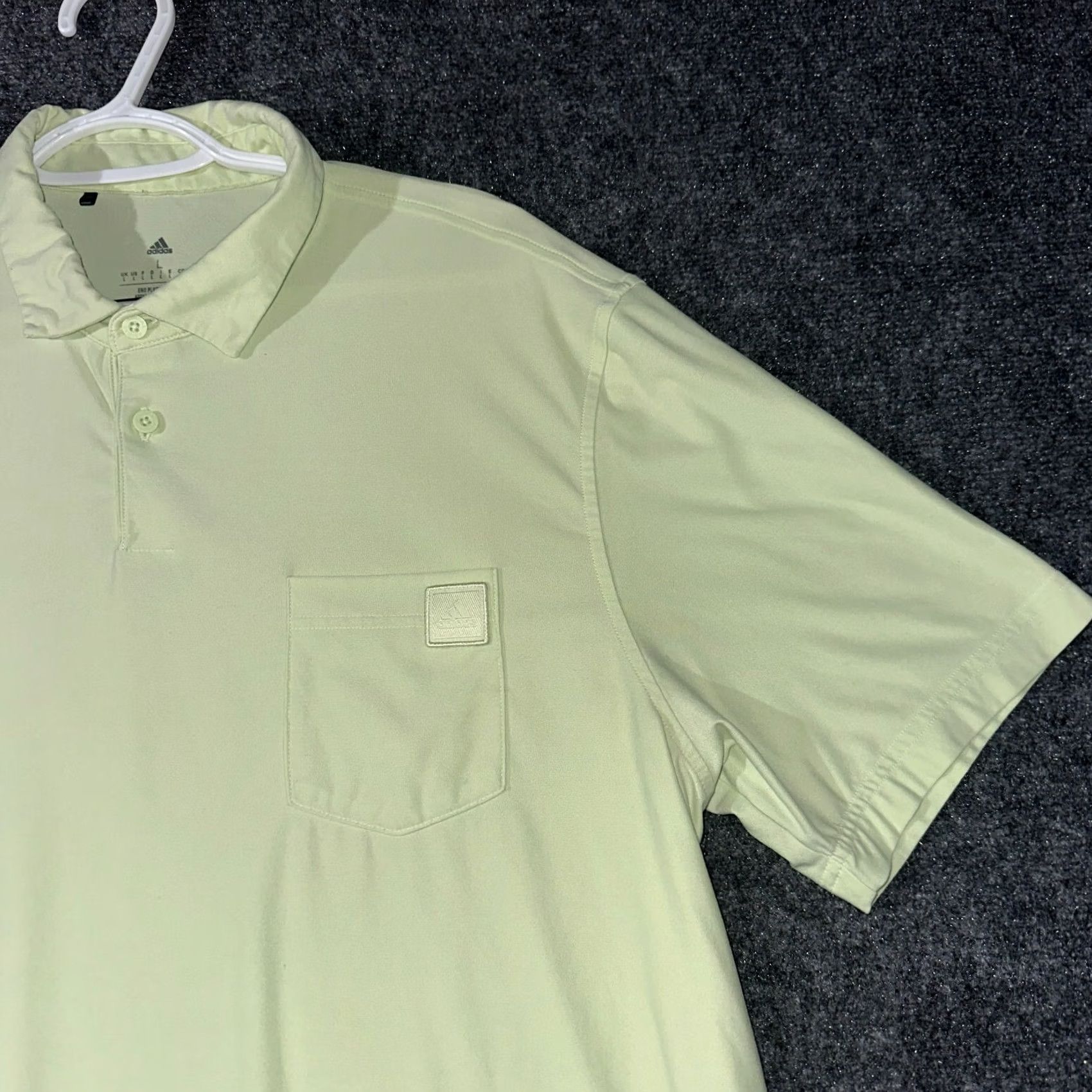 Adidas adidas Golf Polo Shirt Mens Large Green Short Sleeve Split Hem Logo Pocket Shirt Men's Green Polo Adidas Golf Split Hem Logo Pocket Size US L / EU 52-54 / 3 - 3 Thumbnail