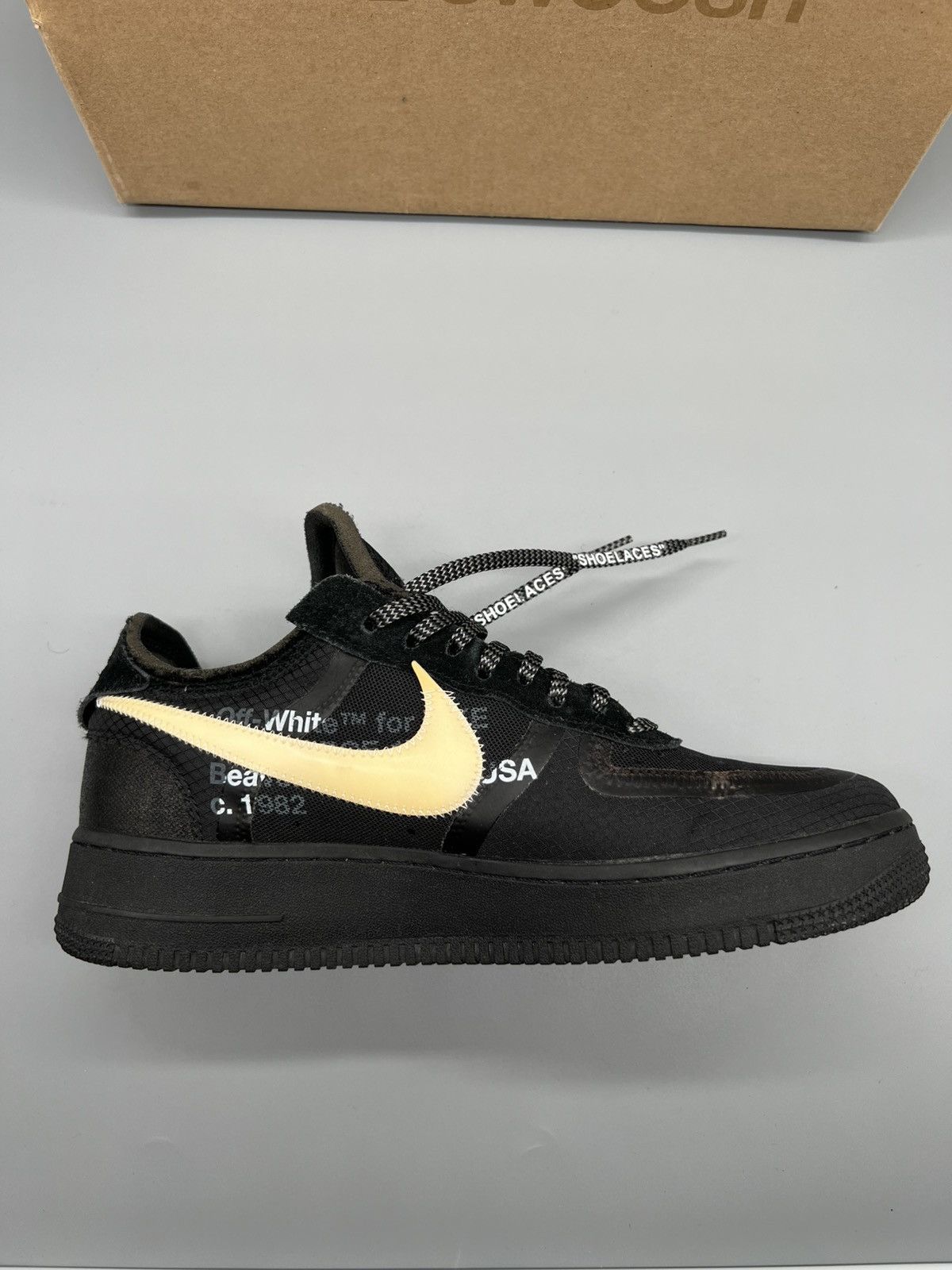 Nike × Off-White Nike x Off-White Air Force 1 Black Size US 9.5 / EU 42-43 - 18 Thumbnail