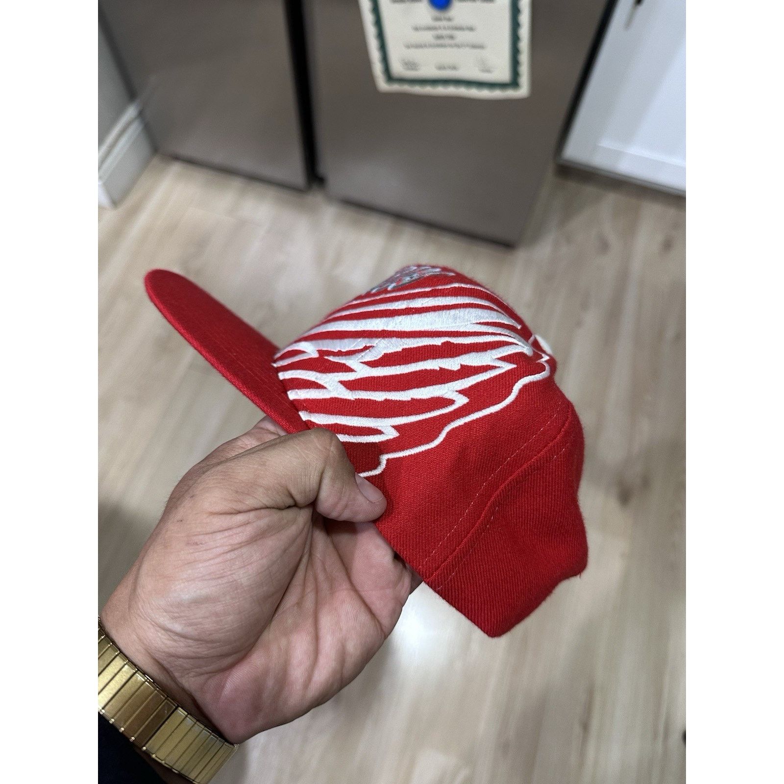 The Game Vintage Detroit Red Wings SnapBack Hat The Game Vtg 90s Zoom Size ONE SIZE - 4 Thumbnail