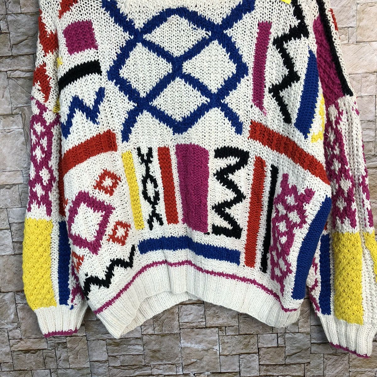 Handmade Jeniffer Reed Multicolor handmade Knitwear like coogi #A261 Size US M / EU 48-50 / 2 - 3 Thumbnail