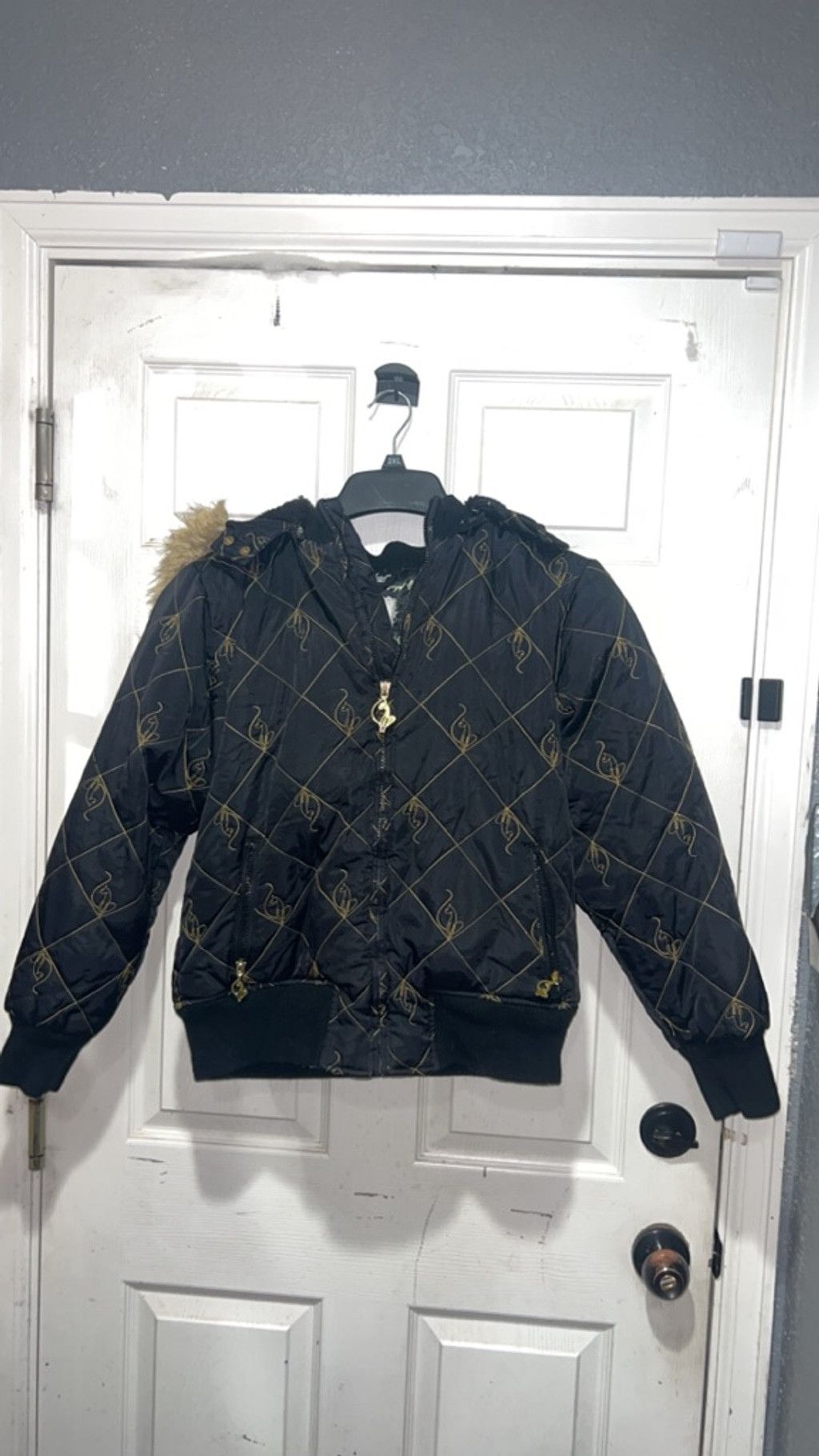 Other Juniors Baby Phat Black Gold Quilted Bomber Jacket XL Size XL / US 12-14 / IT 48-50 - 1 Thumbnail