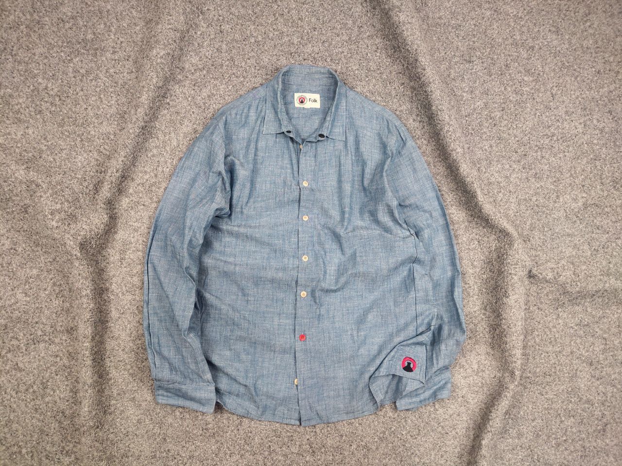 Folk Folk Design Camden Town Blue Casual Button Down Shirt Size US L / EU 52-54 / 3 - 1 Thumbnail