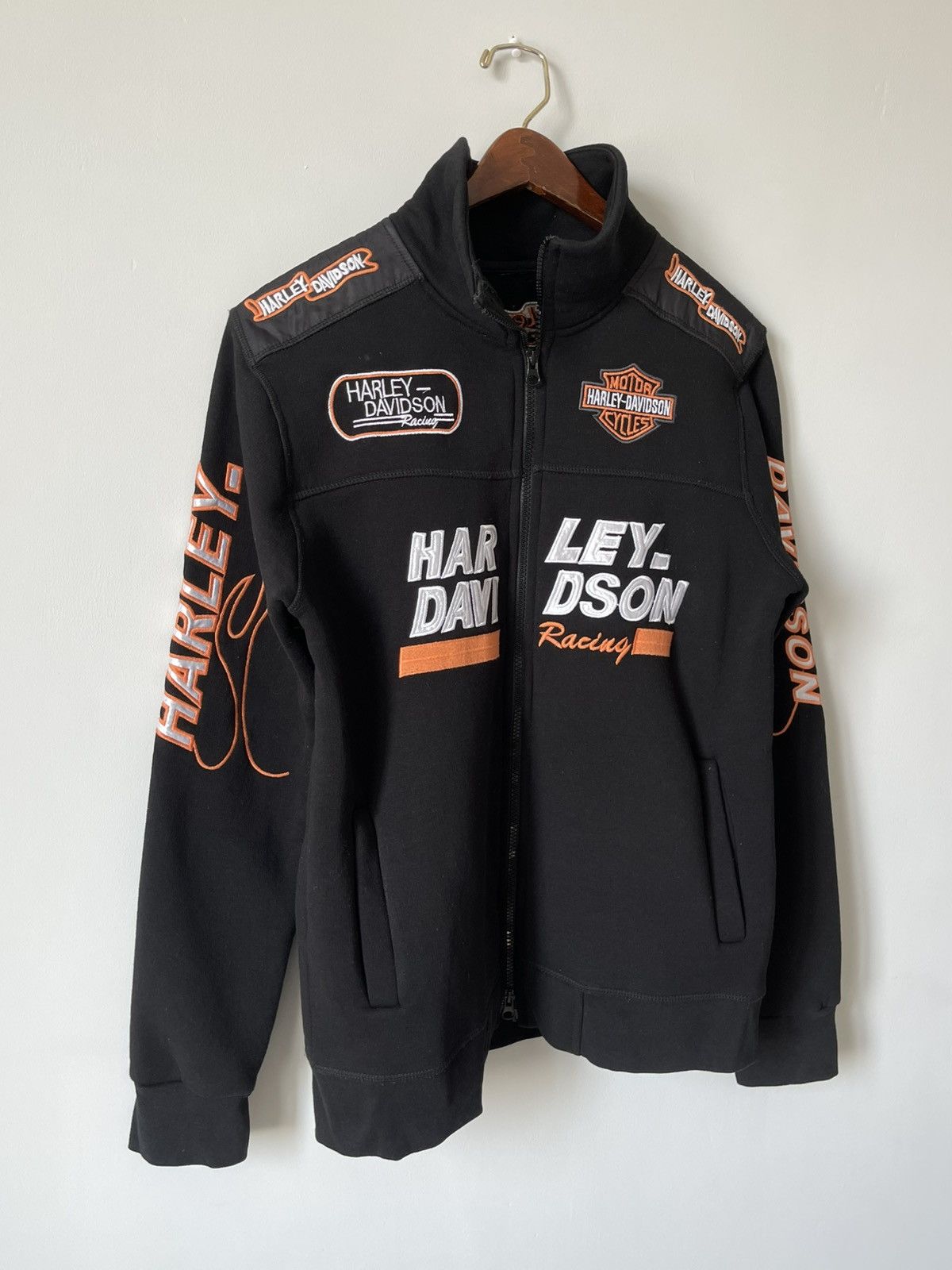 Harley Davidson Vintage Harley Davidson Y2k Moto Racing Zip Up Sweatshirt Size US M / EU 48-50 / 2 - 2 Thumbnail