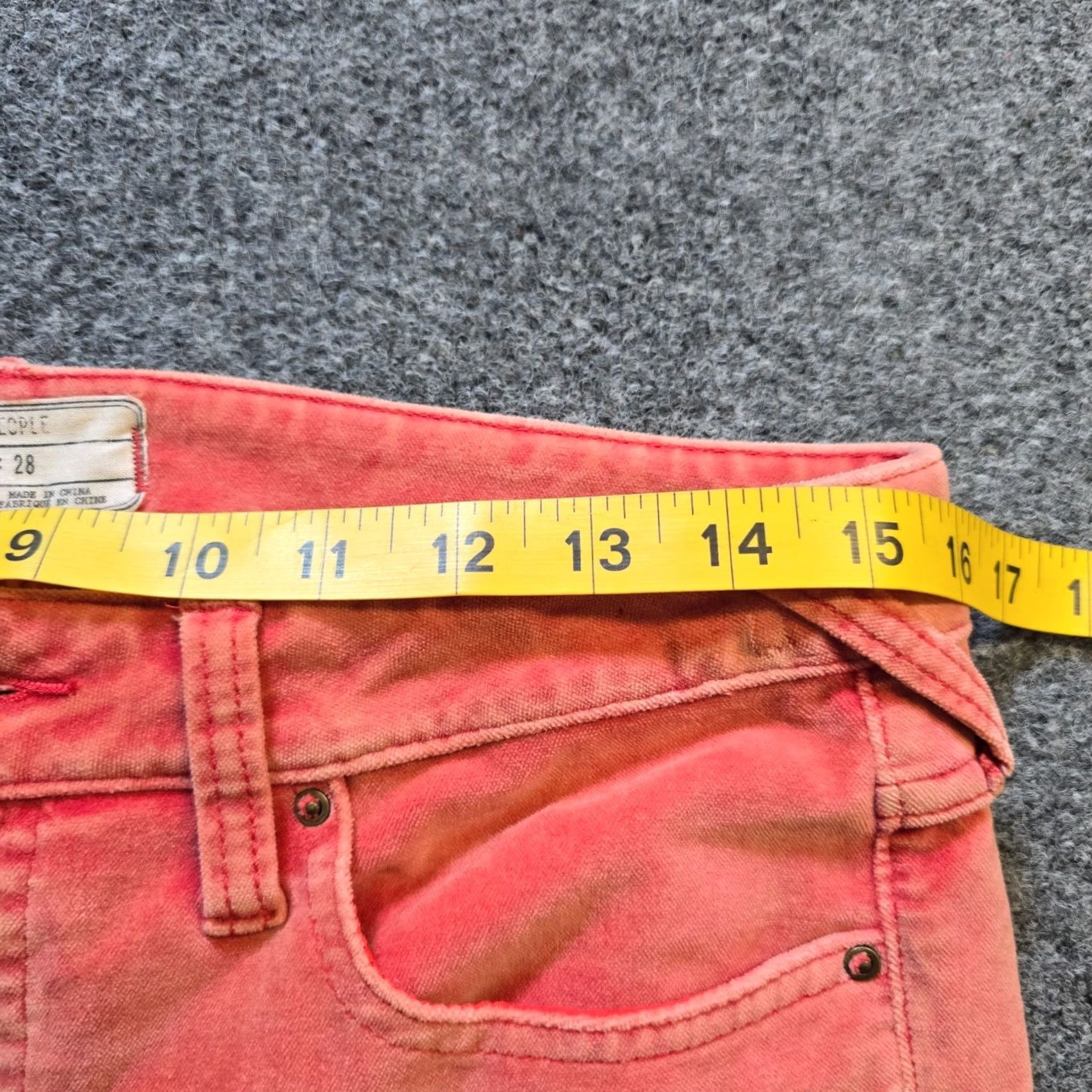 Free People Free People Pants Womens 28 Orange Velour Skinny Mid Rise Stretch Casual Ankle Womens Size 28" / US 6 / IT 42 - 5 Thumbnail