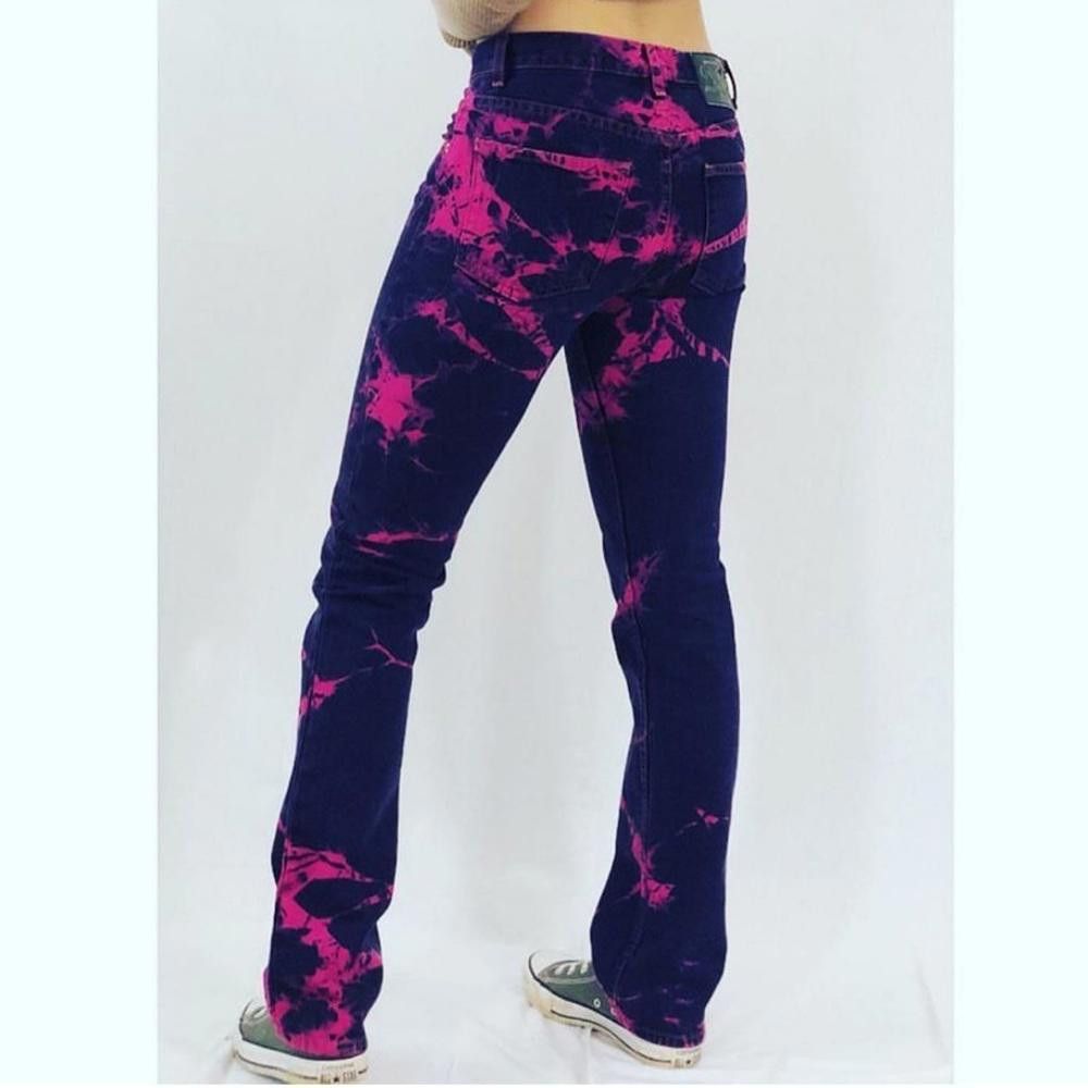 Guess Guess l Vintage Tie Dyed Straight Leg Jeans 26 Size 26" / US 2 / IT 38 - 2 Thumbnail