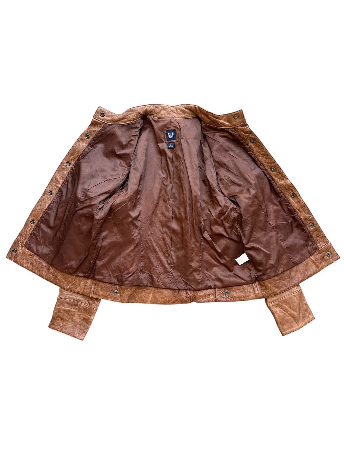 Gap Gap Brown Leather Jacket Size US S / EU 44-46 / 1 - 3 Thumbnail