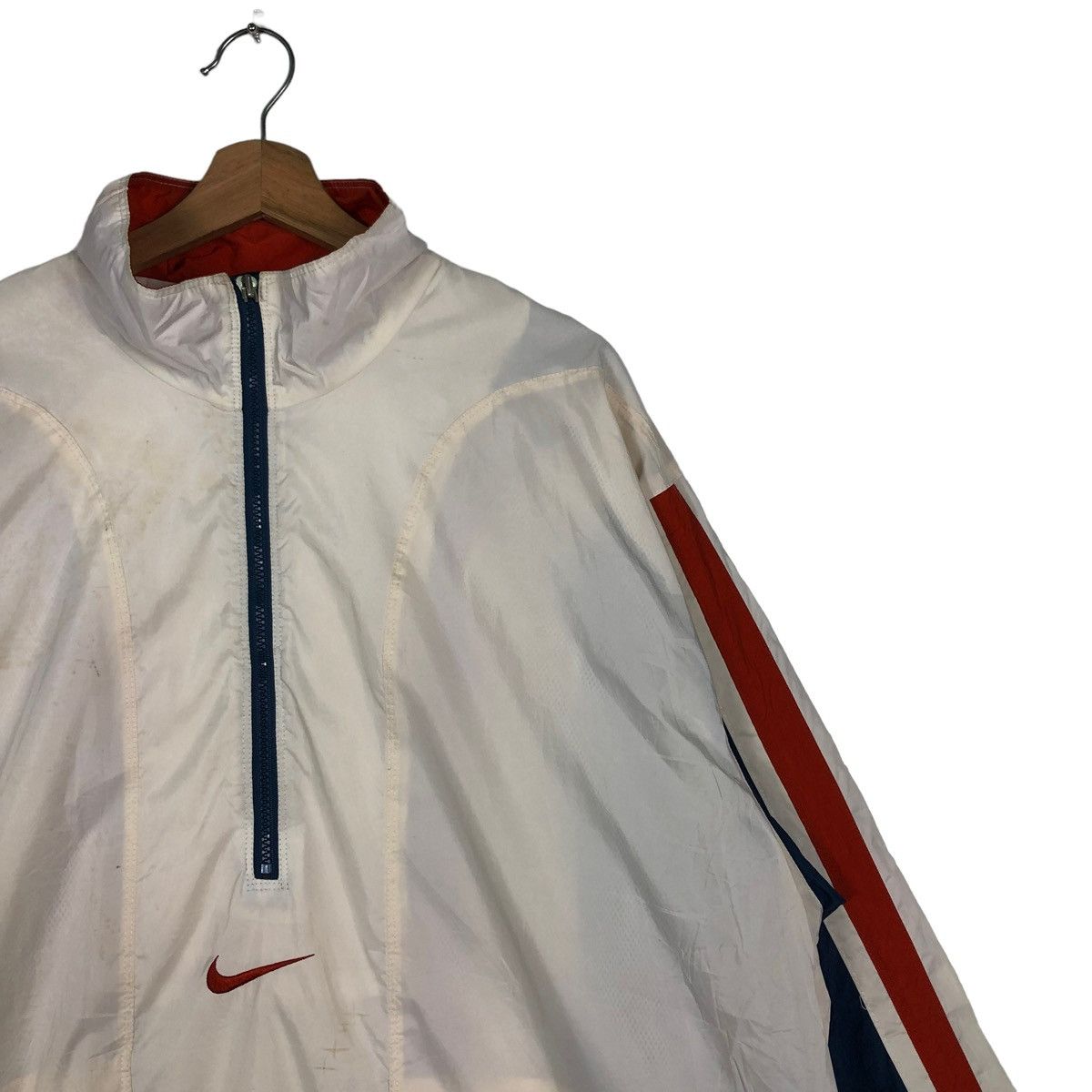 Nike 🔥90’s Vintage Bomber Jacket Nike Big Swoosh Logo Size US XL / EU 56 / 4 - 3 Thumbnail