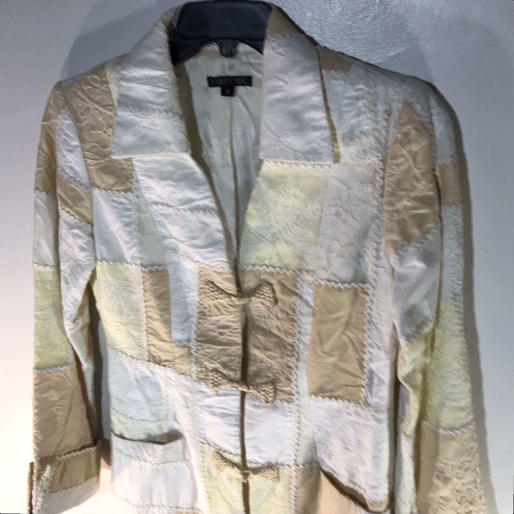 Vintage VINTAGE Boho Chic Long Jacket Women Size 6 Silk Patchwork Bohemian 90s City Fall Winter Size M / US 6-8 / IT 42-44 - 2 Thumbnail