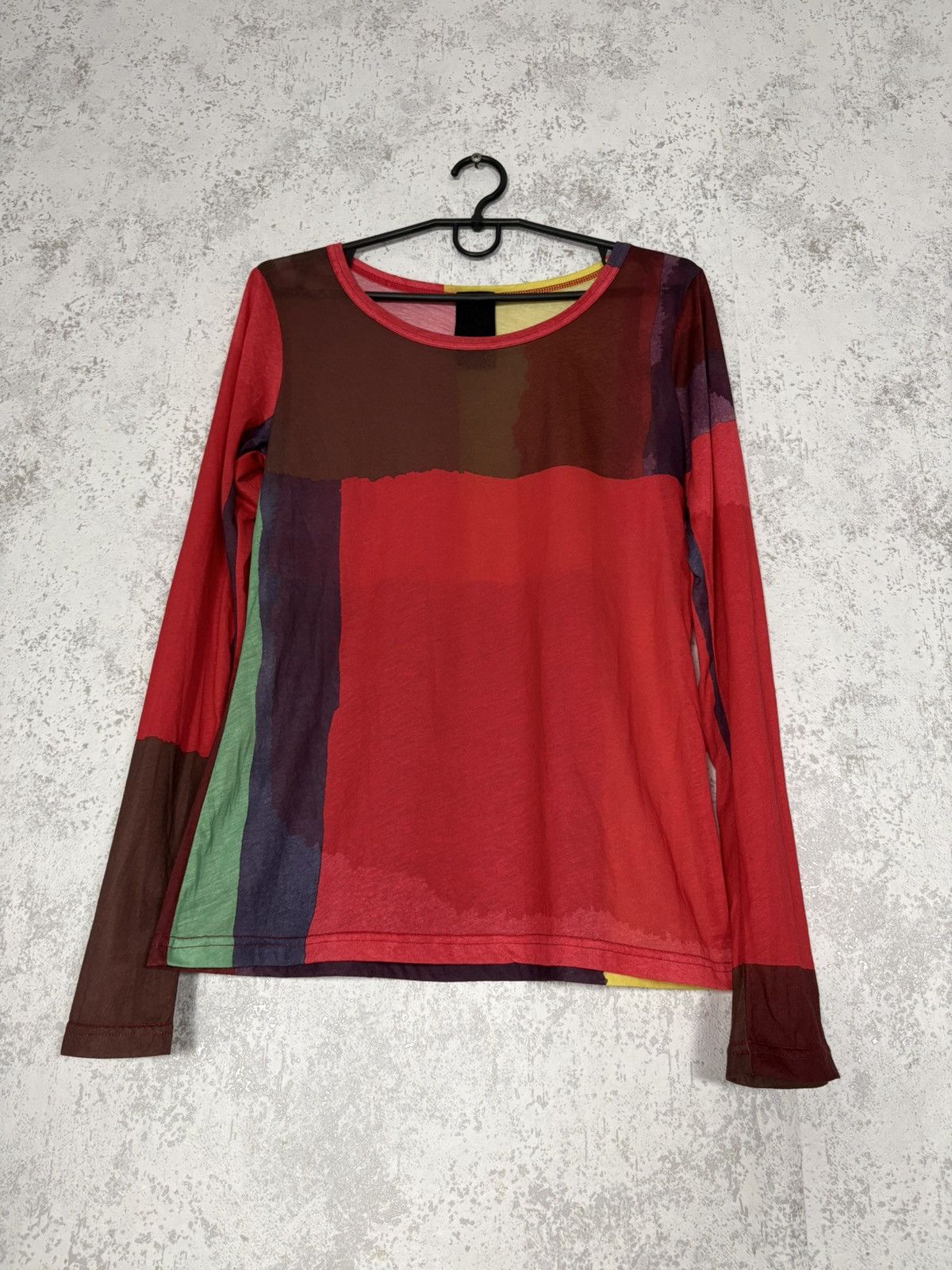 Rundholz Rundholz Abstract Color Block Mesh Long Sleeve Top Size M Size M / US 6-8 / IT 42-44 - 1 Thumbnail