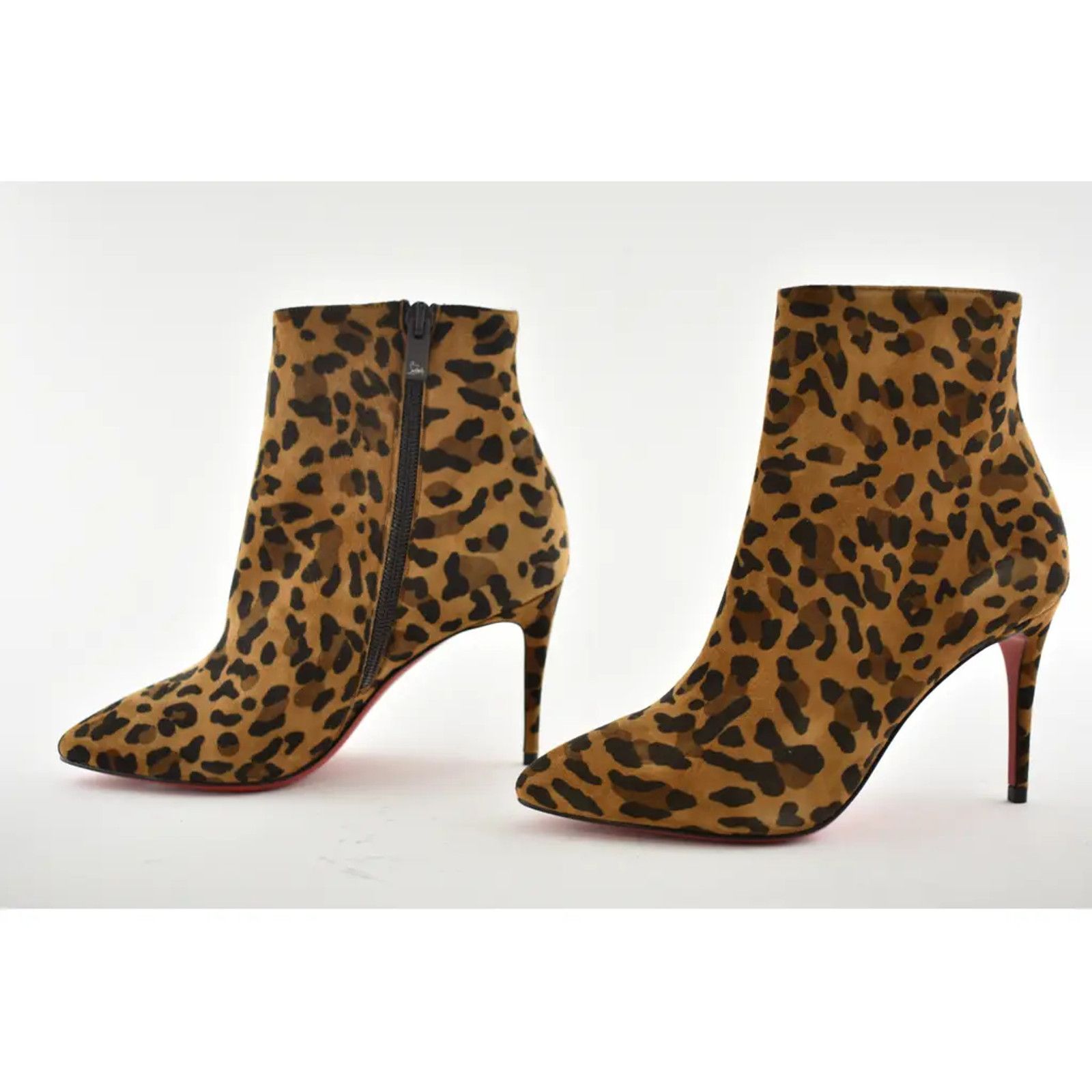 Christian Louboutin Christian Louboutin Eloise Booty 85 Black Brown Leopard Rio Size US 6 / IT 36 - 10 Thumbnail