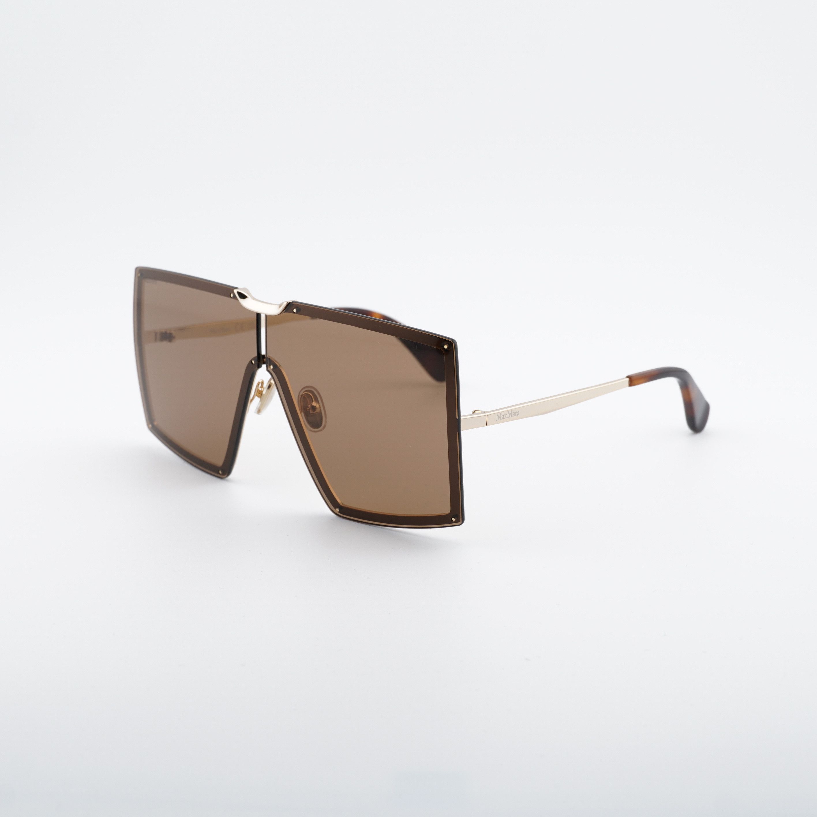 Max Mara MILLER MM0117 32E Sunglasses Gold Shield Frame