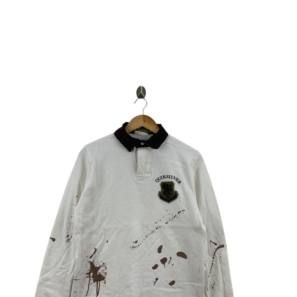 Quiksilver QUIKSILVER SURF Paint Splash Rugby Crest Polo Tee Shirt Top Size US M / EU 48-50 / 2 - 2 Thumbnail