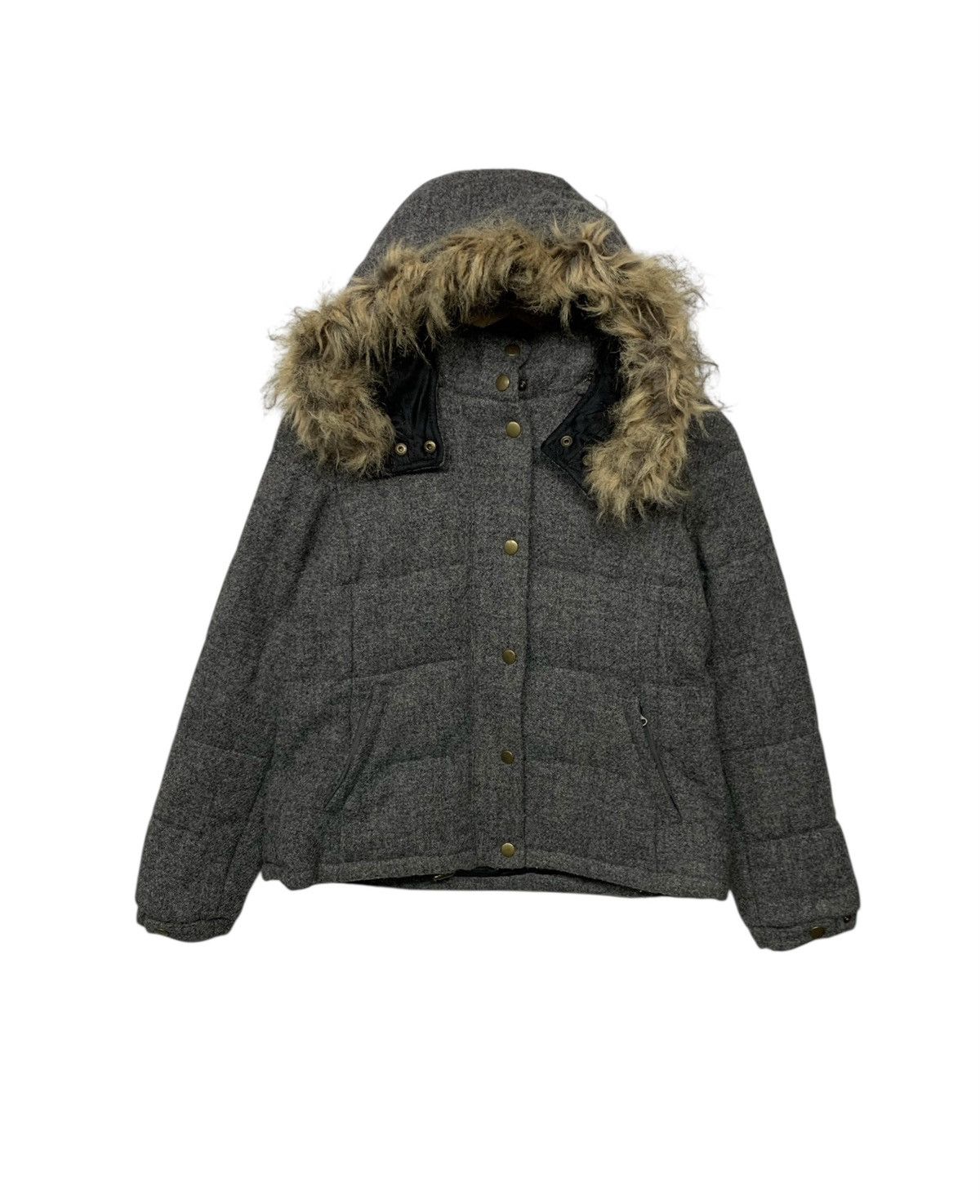 Rare Harris Tweed X Earth Music & Ecology Fur Wool Jacket