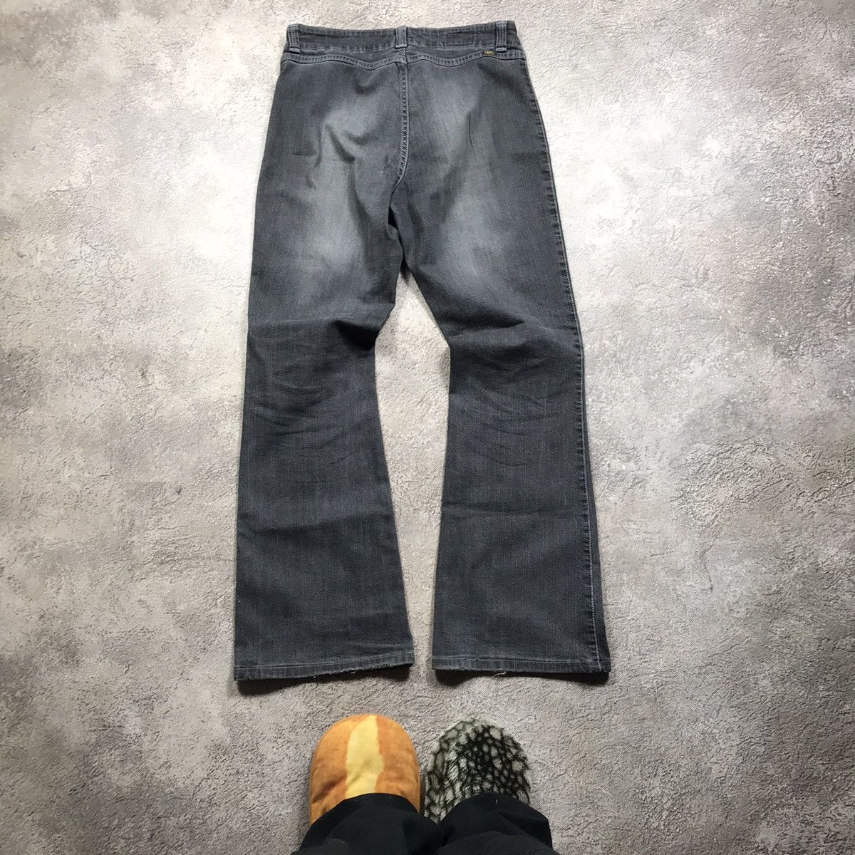 Vintage Y2K Lee Baggy Wide Leg Distressed Jeans Grunge 90s Logo 28 Size 28" / US 6 / IT 42 - 4 Thumbnail