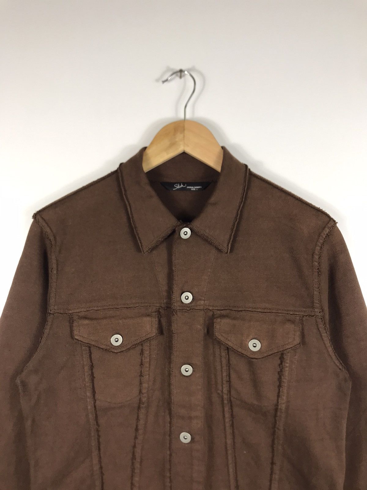 Japanese Brand × Slick ⚡️Vintage Slick Garments Brown Button Truckle Jacket Size US S / EU 44-46 / 1 - 4 Thumbnail