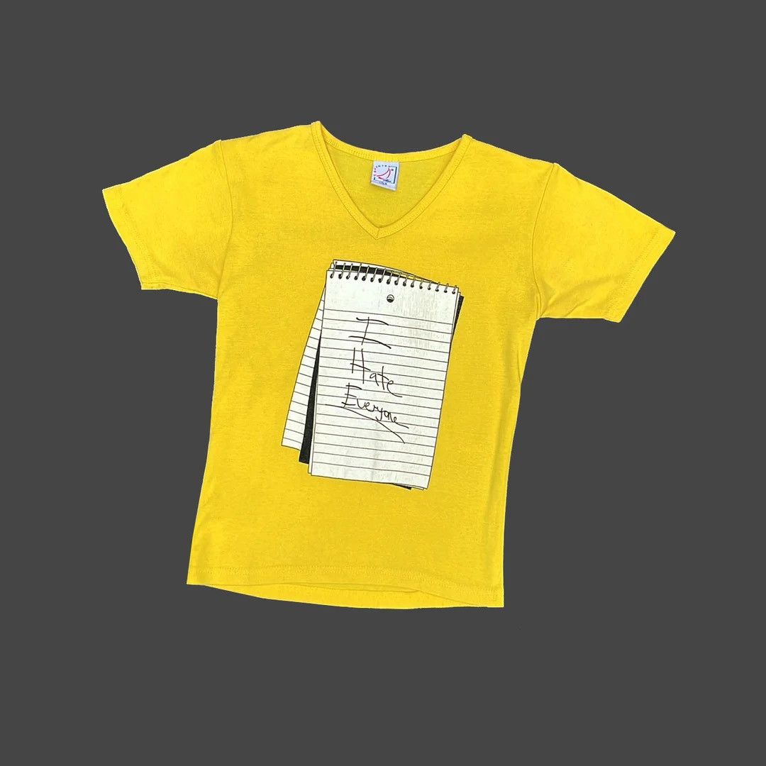 image of Little Miss Sunshine 2006 Vintage Movie Promo Logo Girl Top in Yellow, Women's (Size Small)