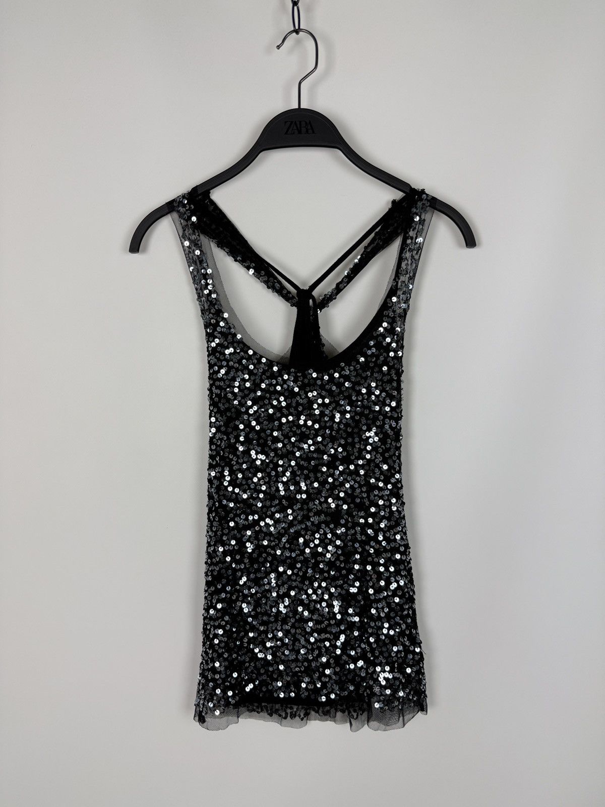 Vintage Y2K Vintage Bay Layered Sheer Mesh Sequin Tank Top Size M / US 6-8 / IT 42-44 - 1 Thumbnail