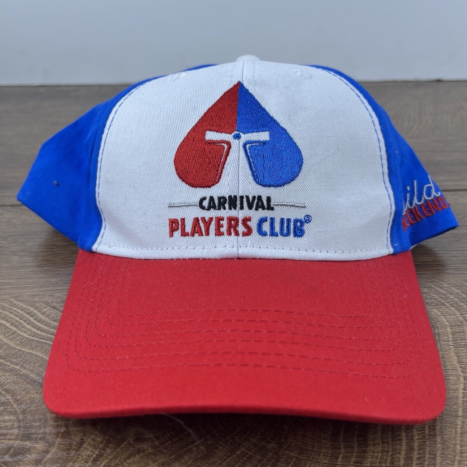 Other Carnival Players Club Hat White Cap Hat Adjustable Hat White Size ONE SIZE - 3 Thumbnail