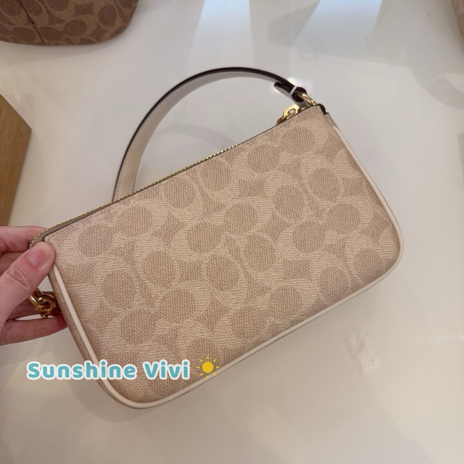 Coach NWT Coach Nolita 19 Signature Canvas CW426 Sand Chalk Size ONE SIZE - 12 Thumbnail