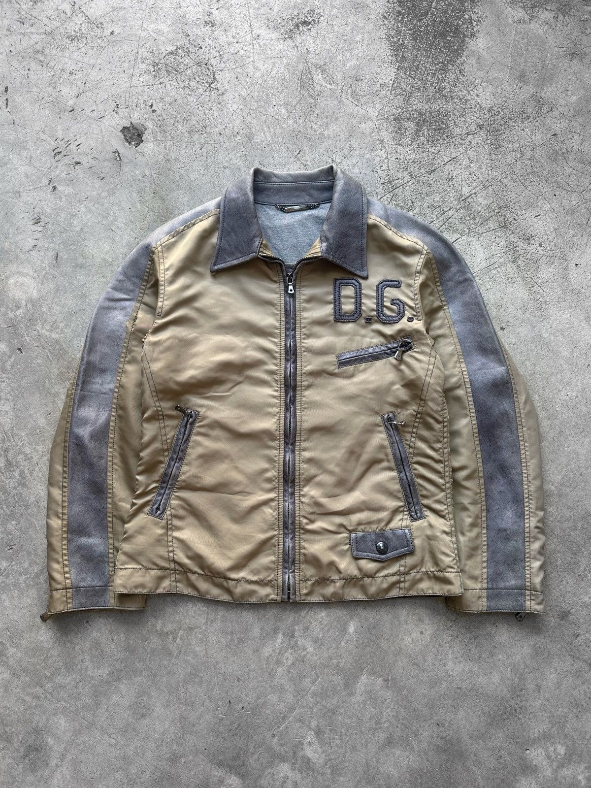 Dolce & Gabbana Hybrid Lambskin Patch Nylon Rider Jacket Size US M / EU 48-50 / 2 - 3 Thumbnail