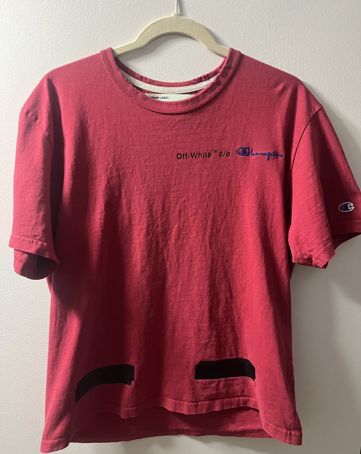 Champion × Off-White Off-white x Champion Tee size-M Size US L / EU 52-54 / 3 - 1 Thumbnail